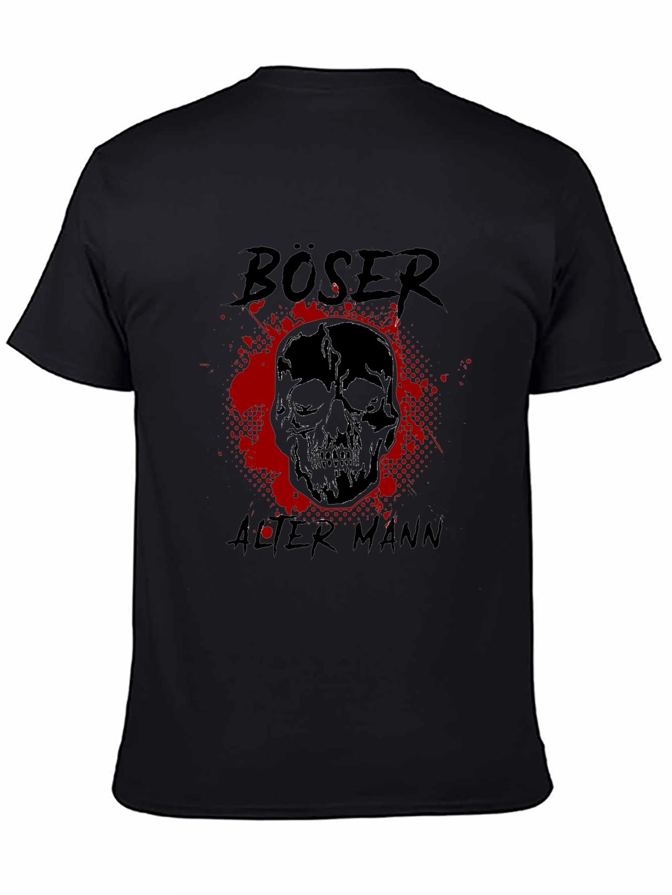Böser Alter Mann Skull Graphic Tee - Edgy Style