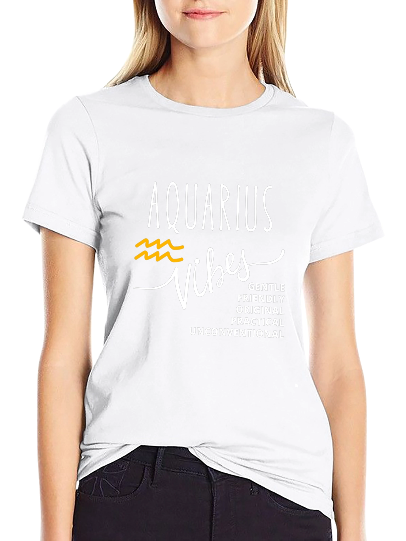 Aquarius Vibes Graphic Tee - Black