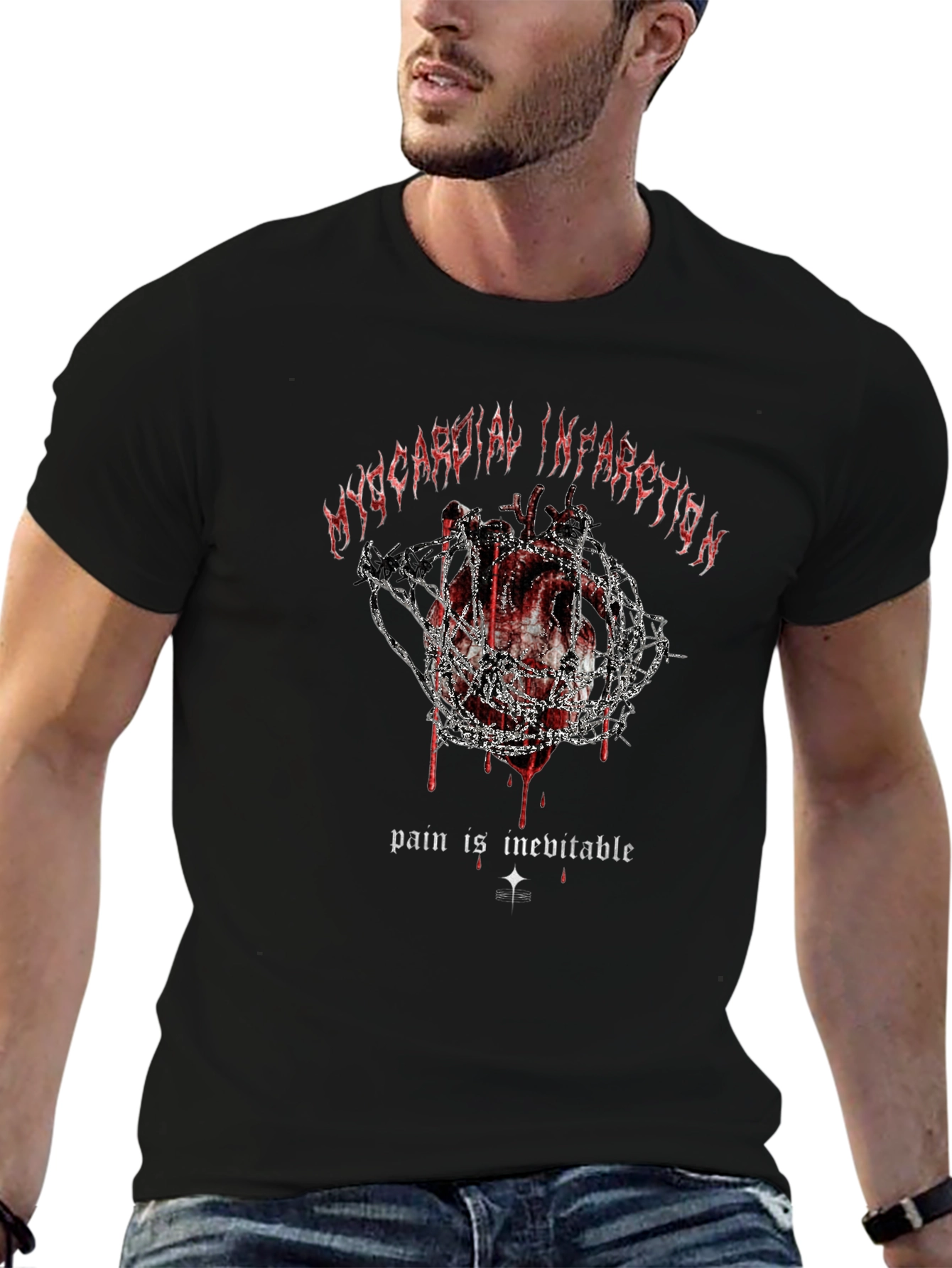 Myocardial Infarction Graphic Tee - Pain is Inevitable