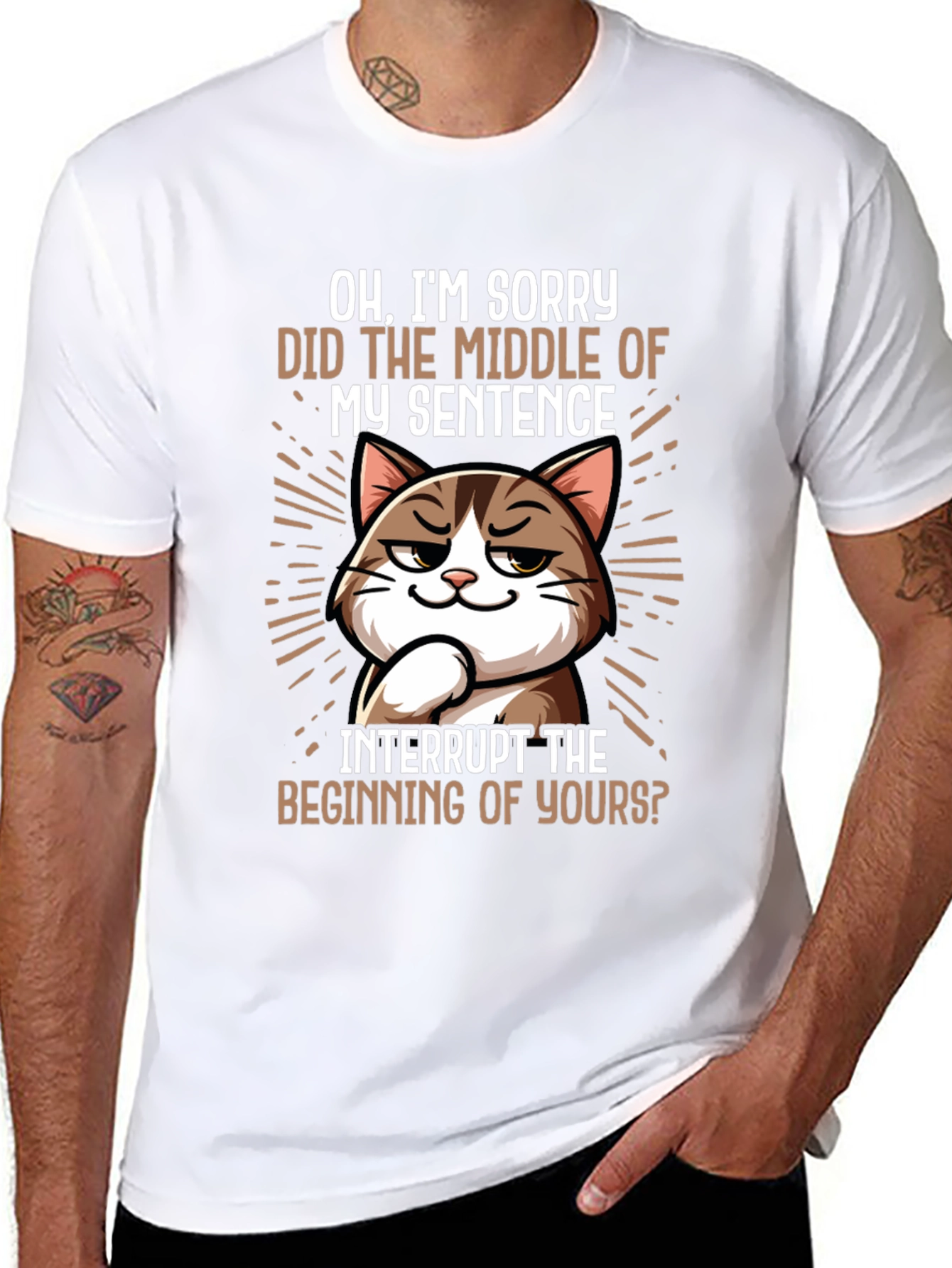 Sarcastic Cat T-Shirt - Funny Sarcasm Tee