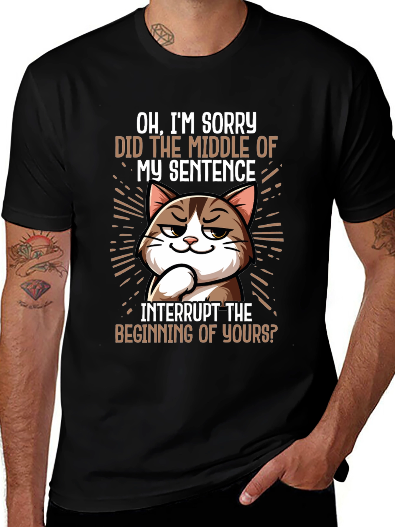 Sarcastic Cat T-Shirt - Funny Sarcasm Tee