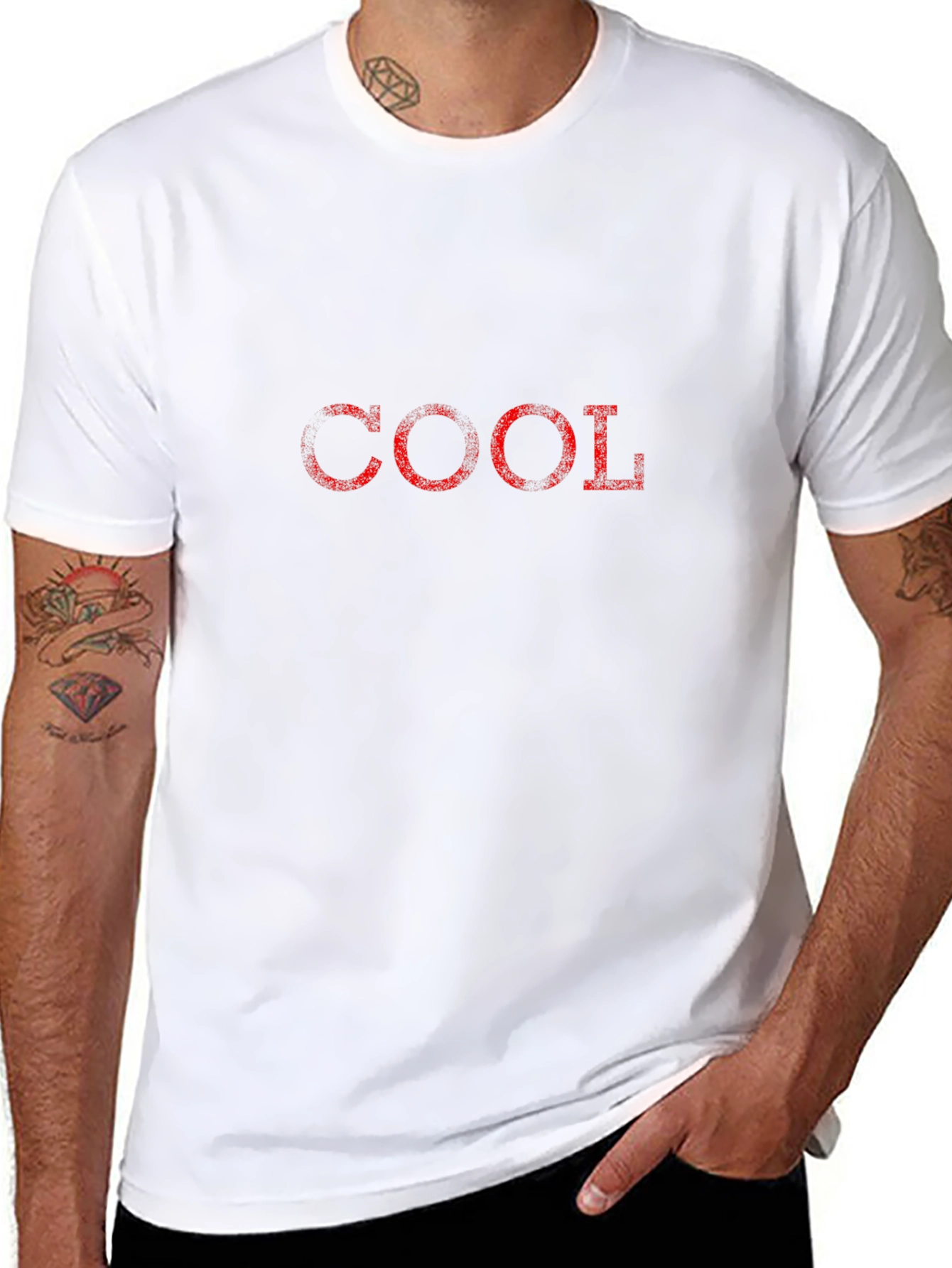 Cool Graphic T-Shirt - Black Crew Neck Tee