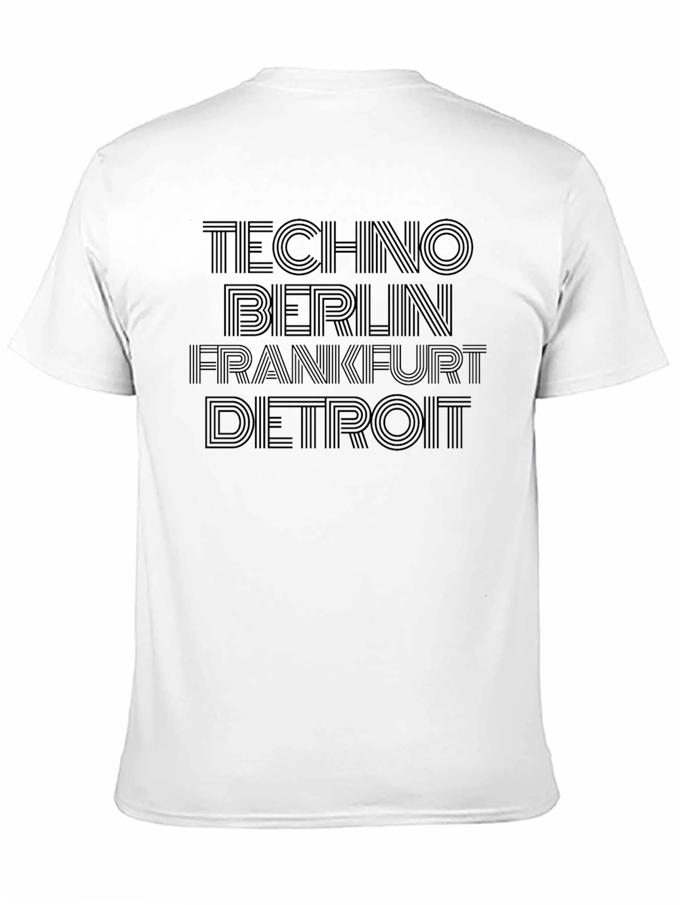 Techno Berlin Frankfurt Detroit Graphic T-Shirt