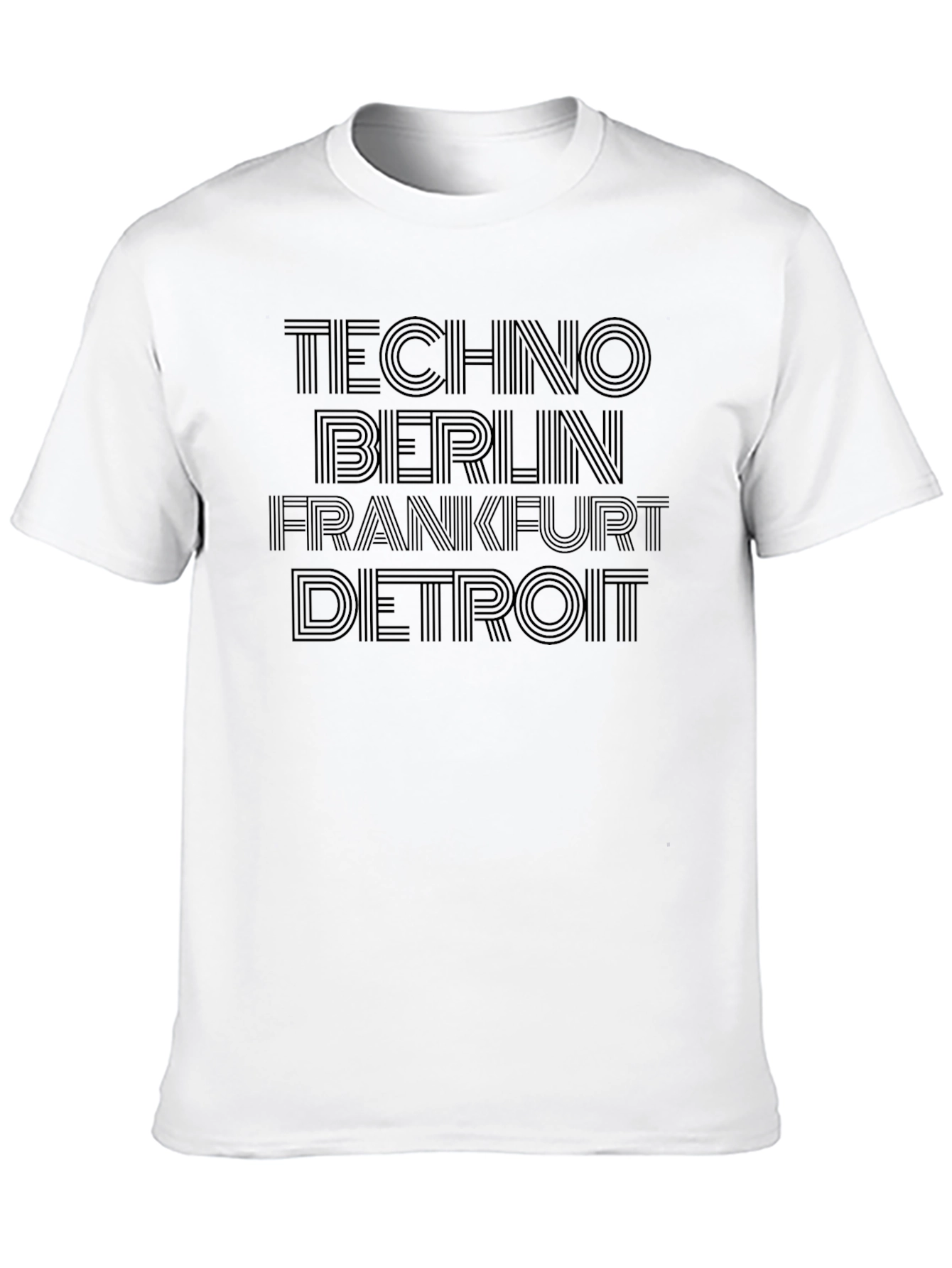 Techno Berlin Frankfurt Detroit Graphic T-Shirt