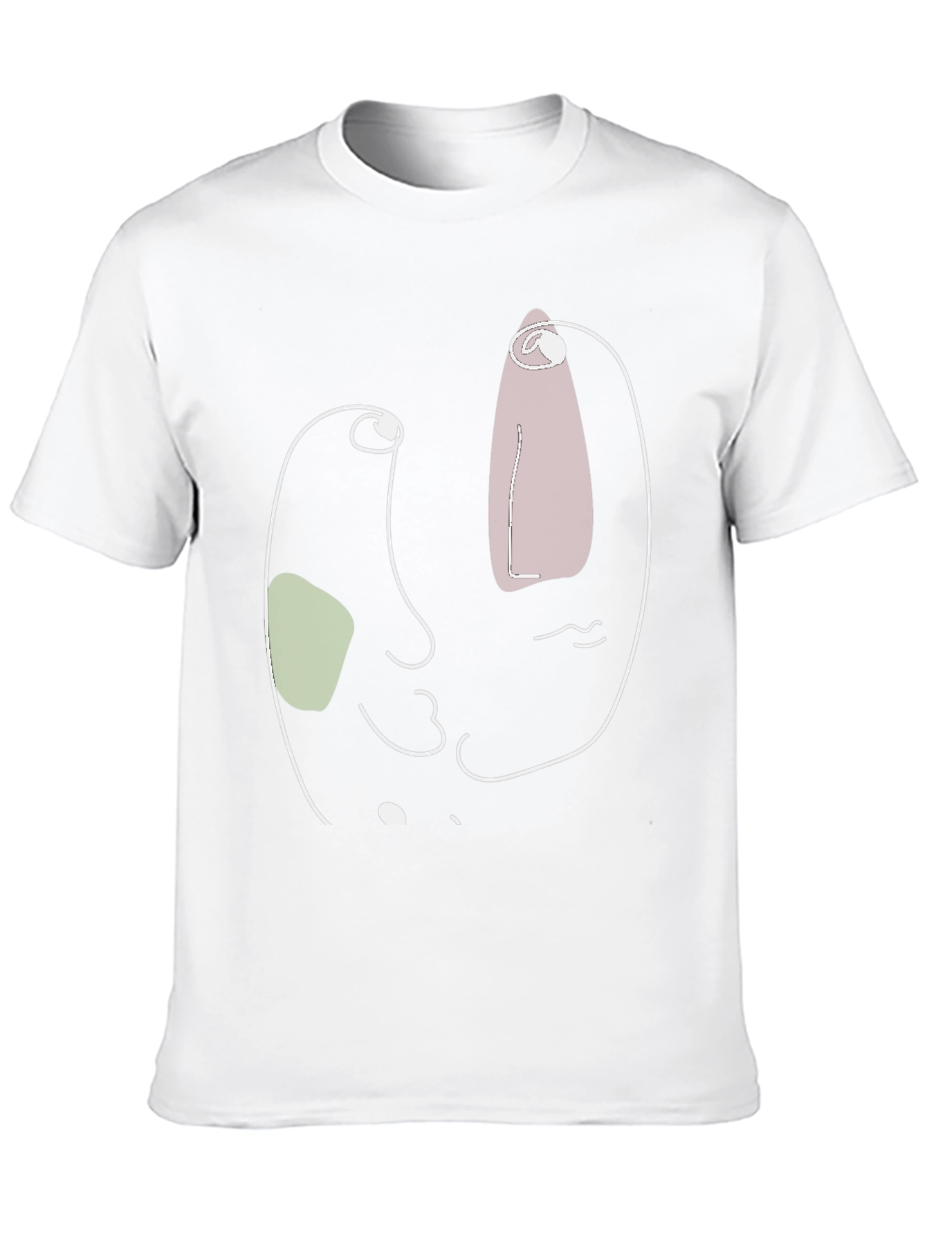 Abstract Face Graphic Black Tee