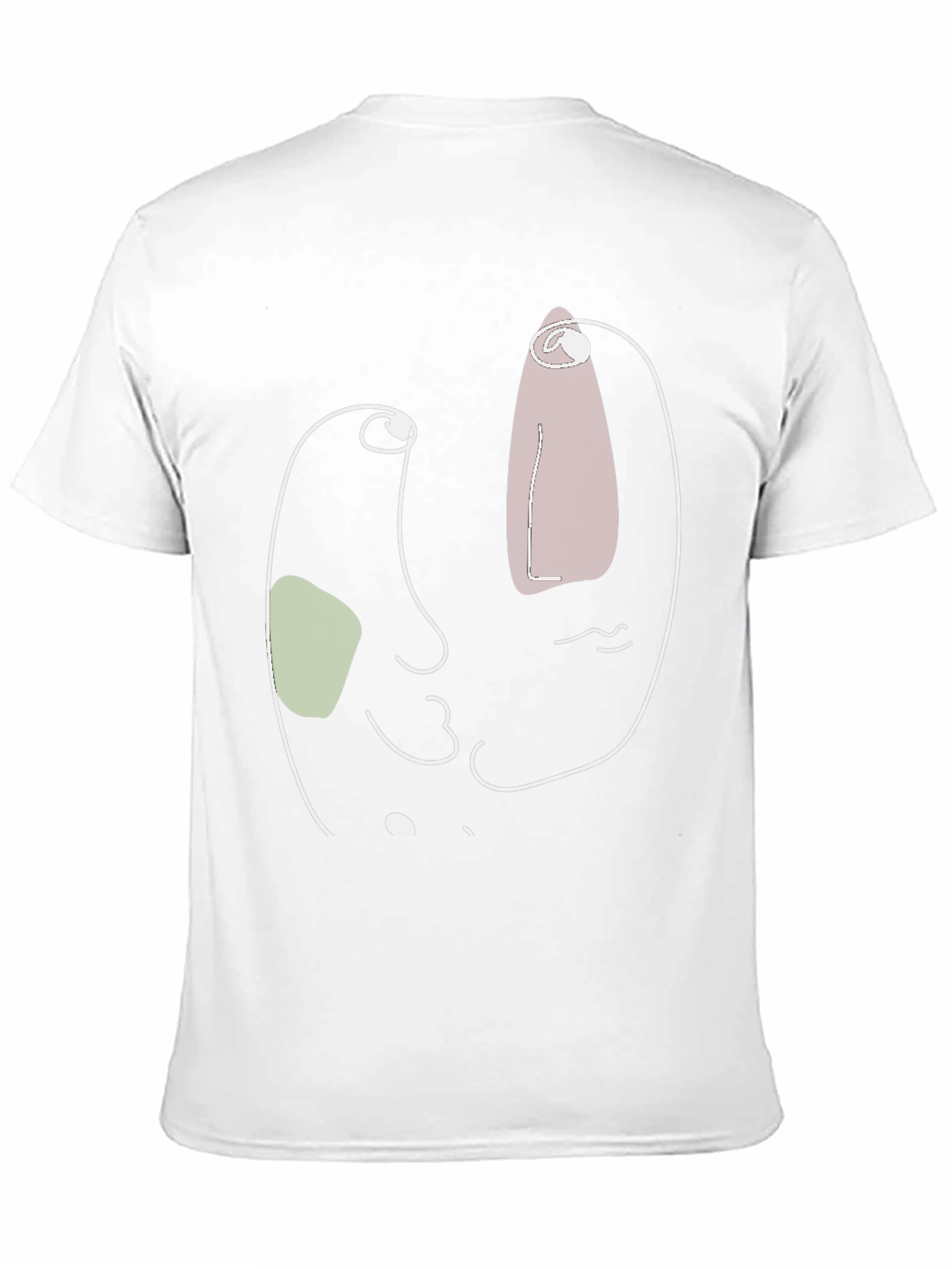 Abstract Face Graphic Black Tee