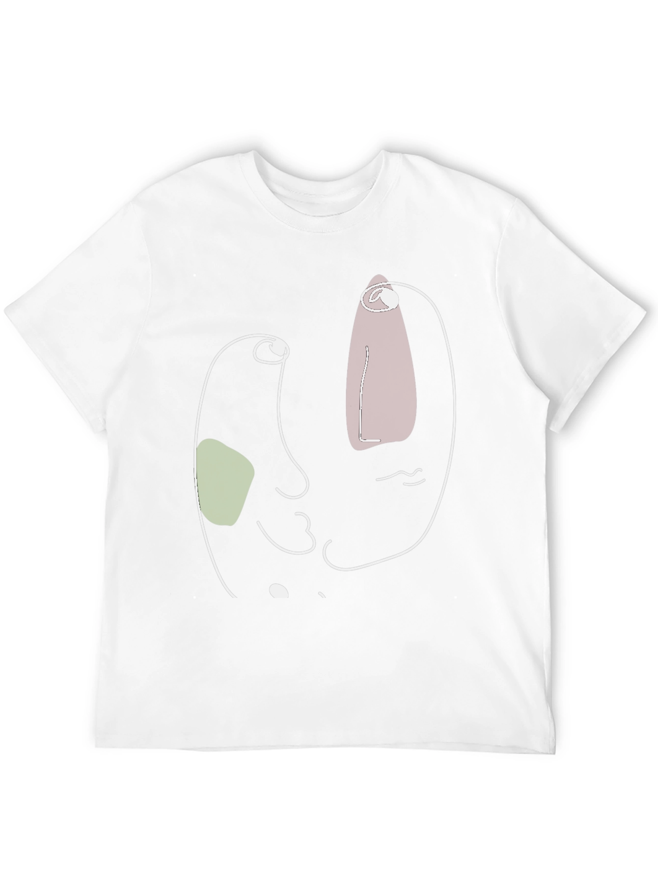 Abstract Face Graphic Black Tee