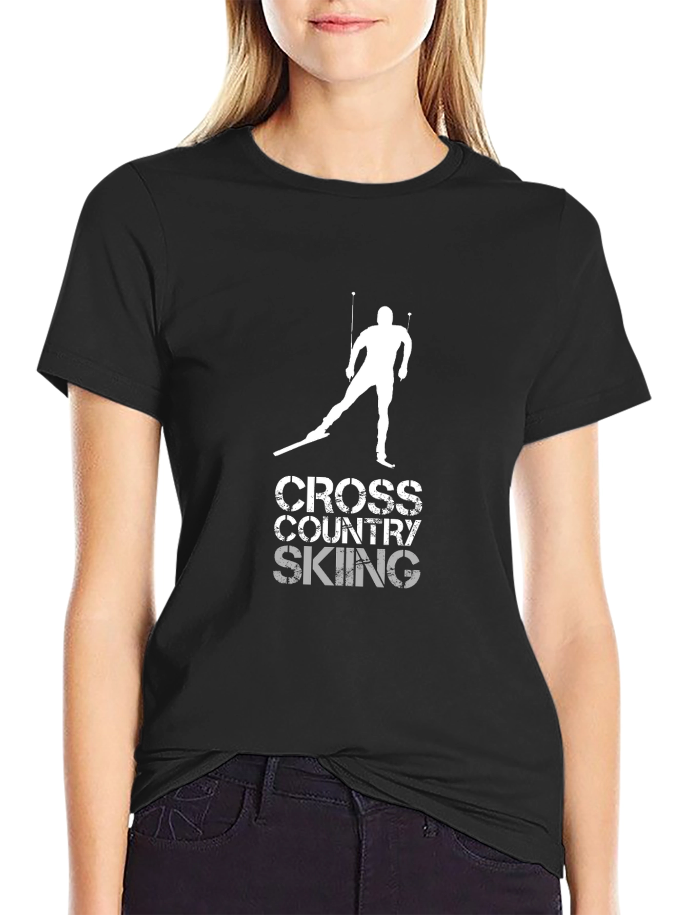 Cross Country Skiing Graphic T-Shirt - Sportswear Tee