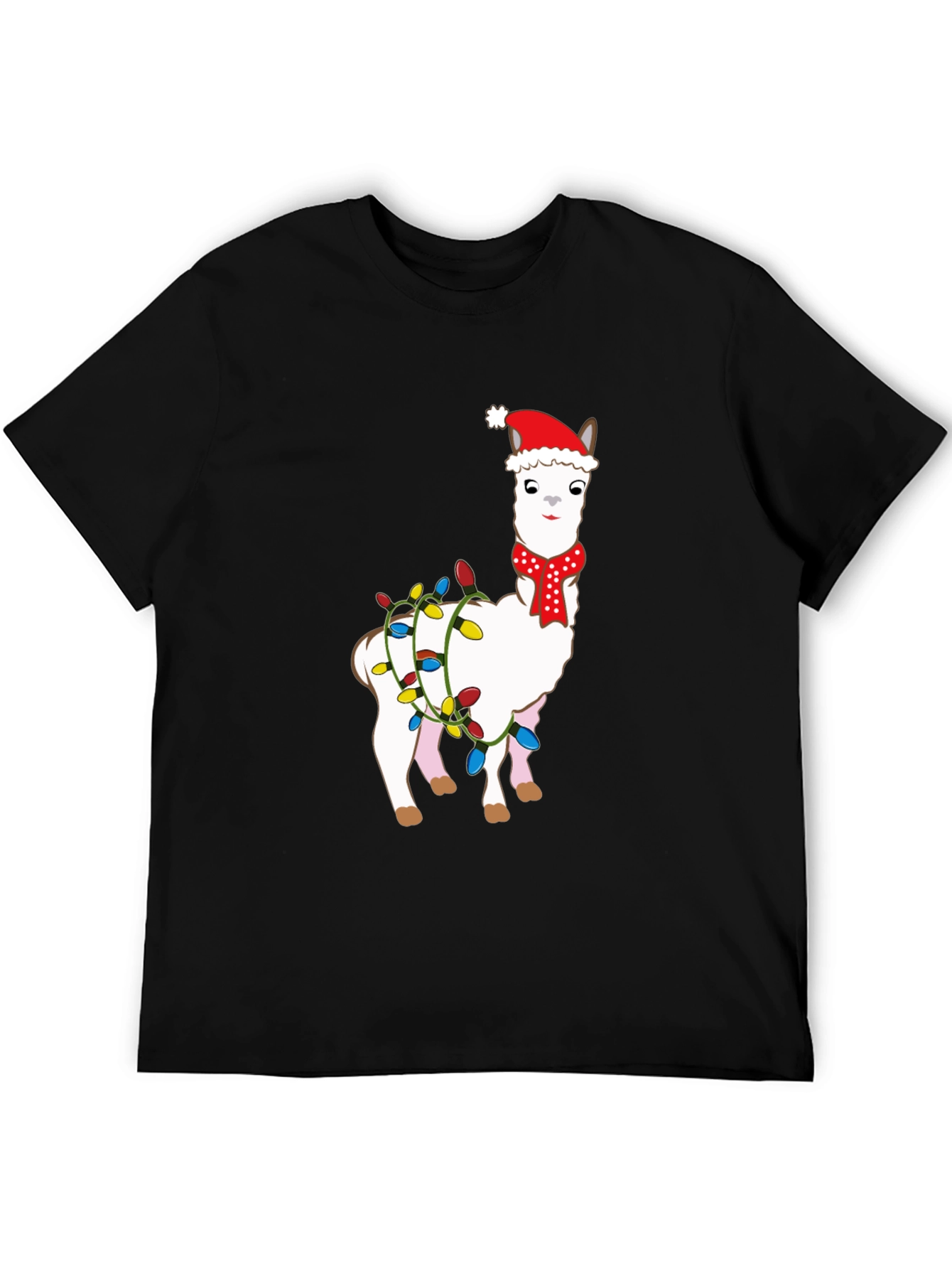 Holiday Llama Graphic Tee - Christmas Festive Shirt