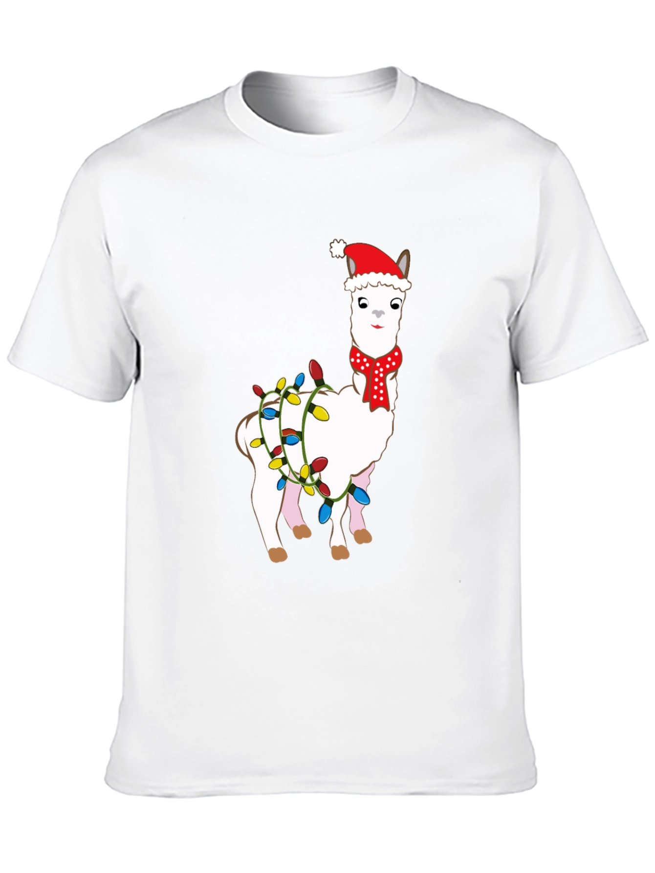 Holiday Llama Graphic Tee - Christmas Festive Shirt
