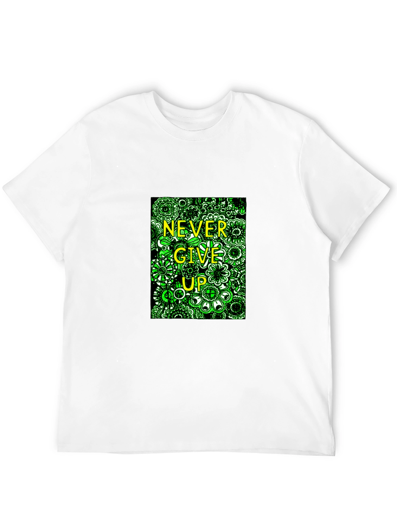 Never Give Up Black T-Shirt