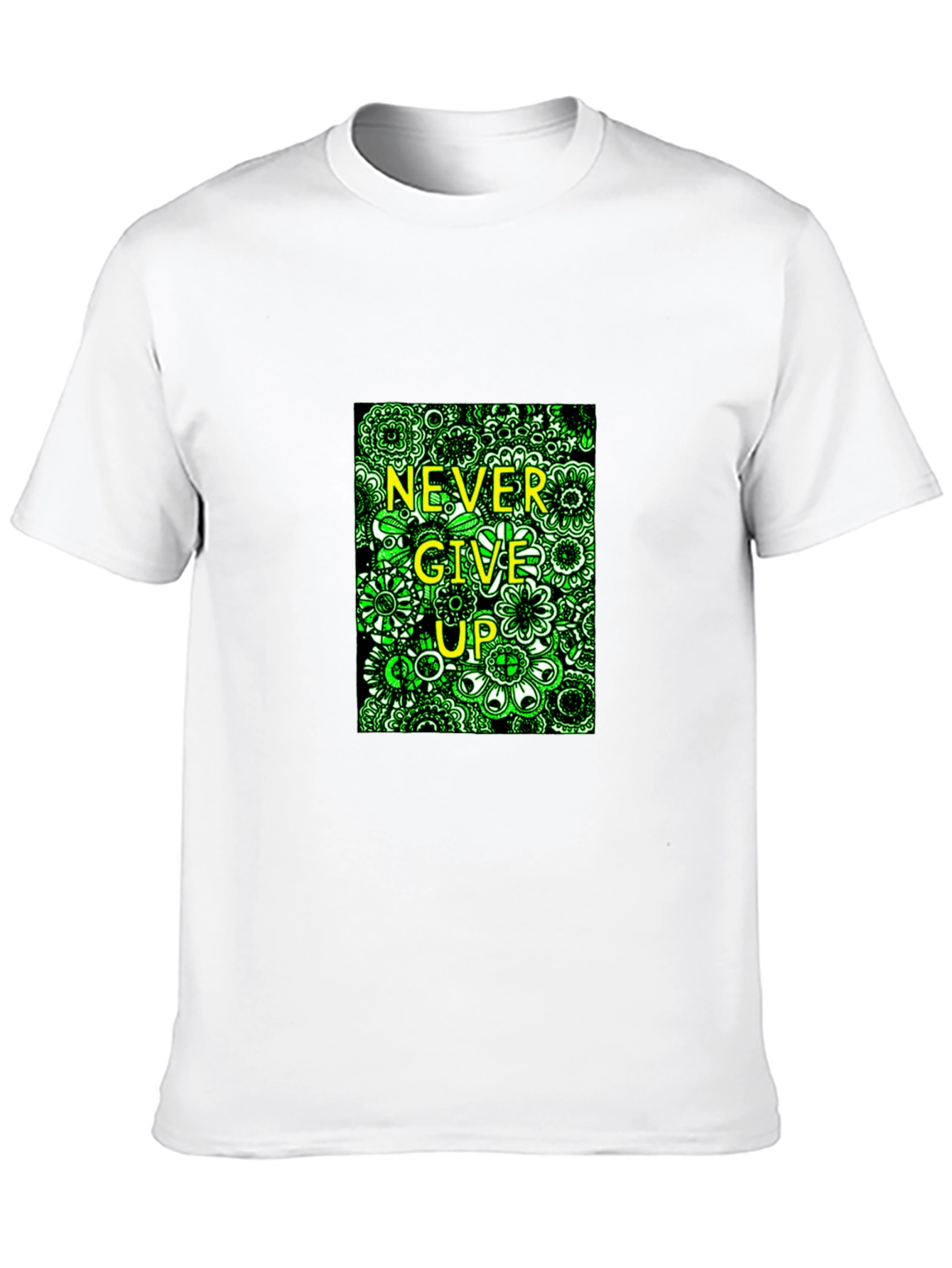 Never Give Up Black T-Shirt