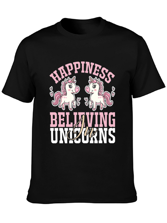 Happiness Believing In Unicorns T-Shirt