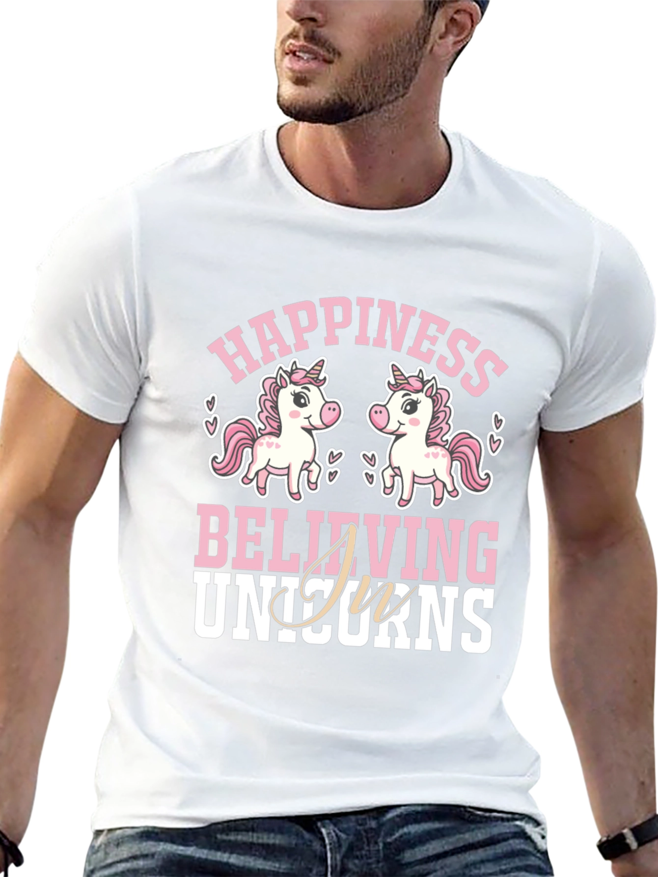 Happiness Believing In Unicorns T-Shirt