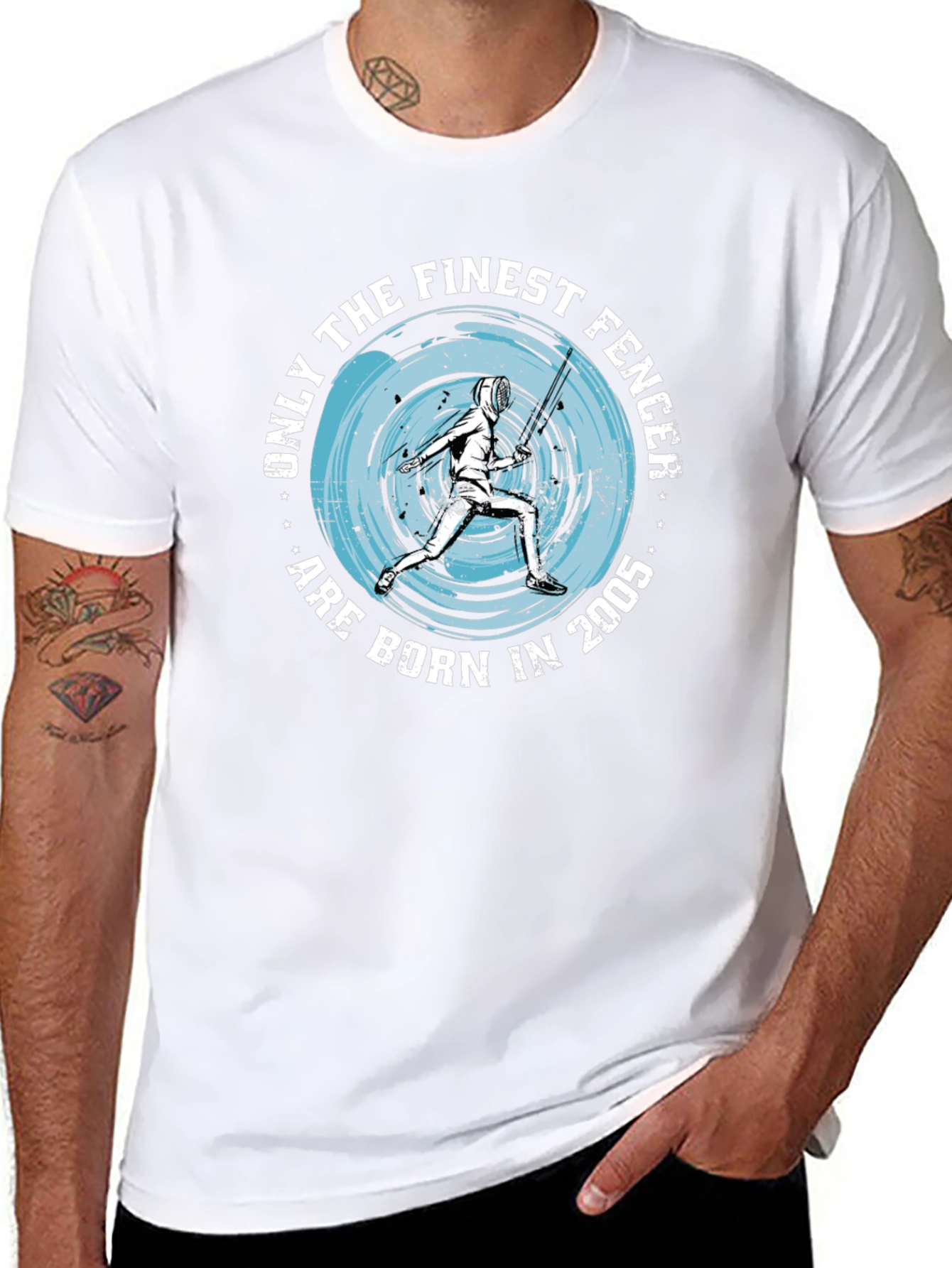 Finest Fencer Born in 2005 Black T-Shirt