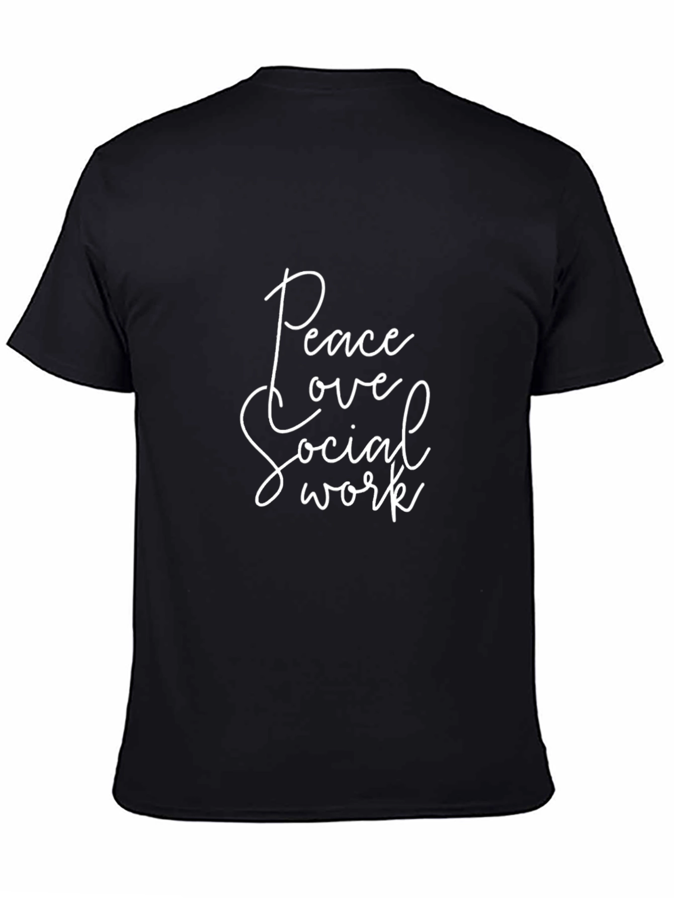 Peace Love Social Work Graphic Tee - Black