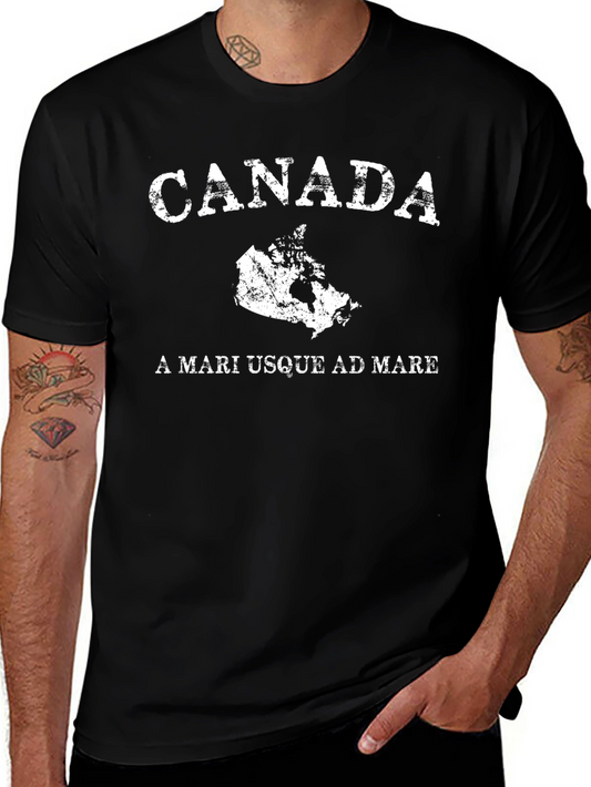 Canada Map T-Shirt - A Mari Usque Ad Mare