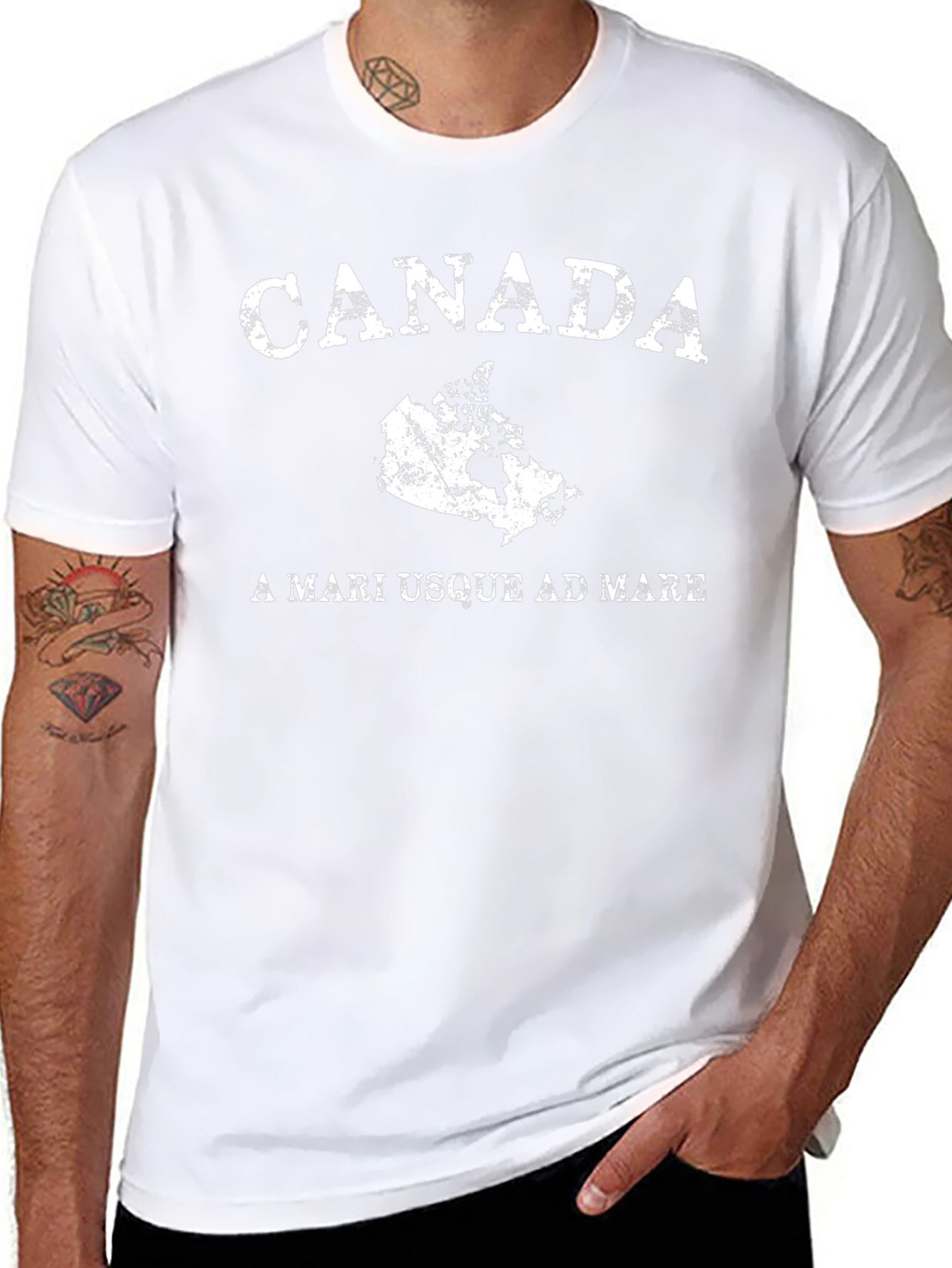 Canada Map T-Shirt - A Mari Usque Ad Mare