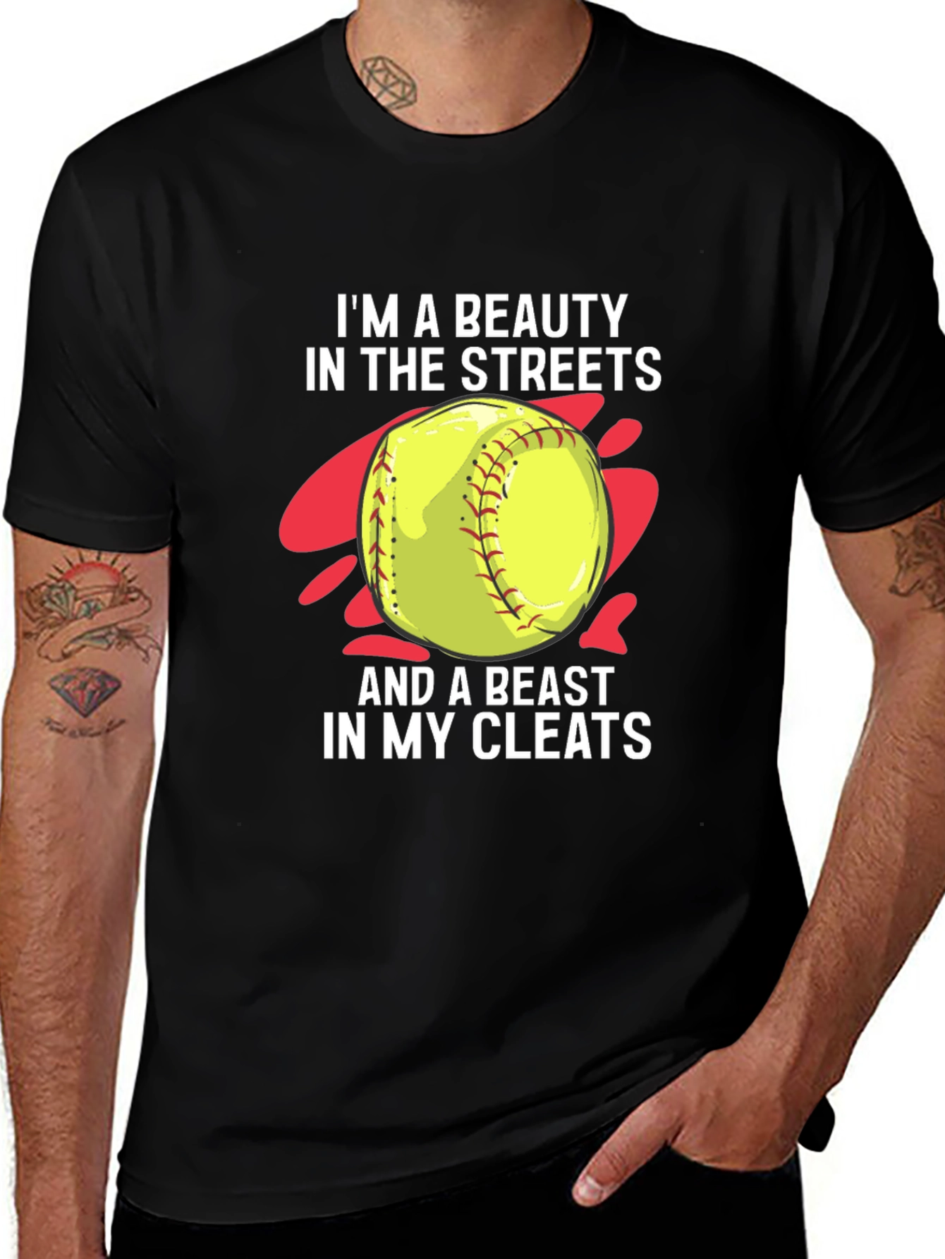 Beauty and Beast Softball T-Shirt