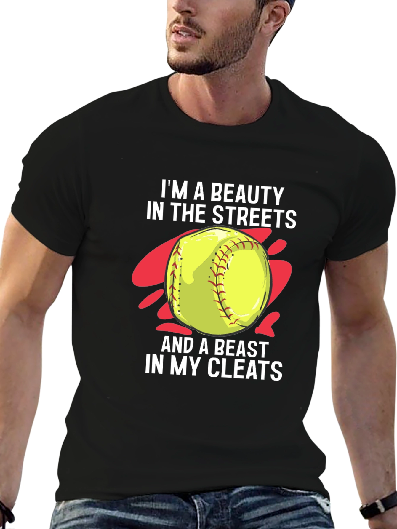 Beauty and Beast Softball T-Shirt