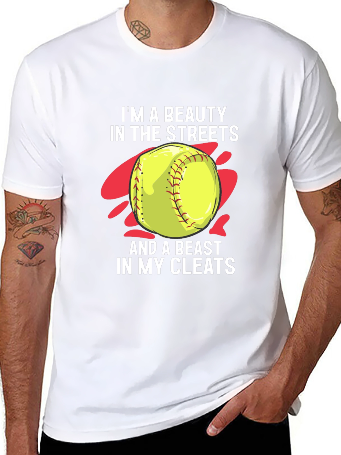 Beauty and Beast Softball T-Shirt