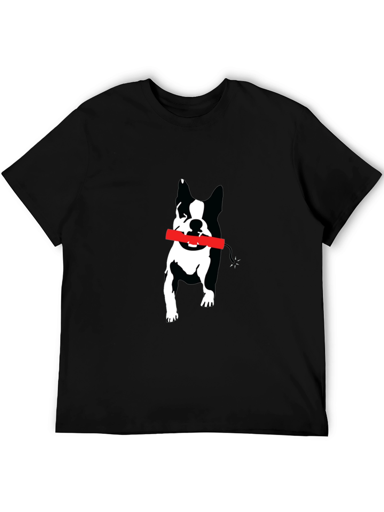 Dynamite Dog Graphic Tee - Black Cotton Blend