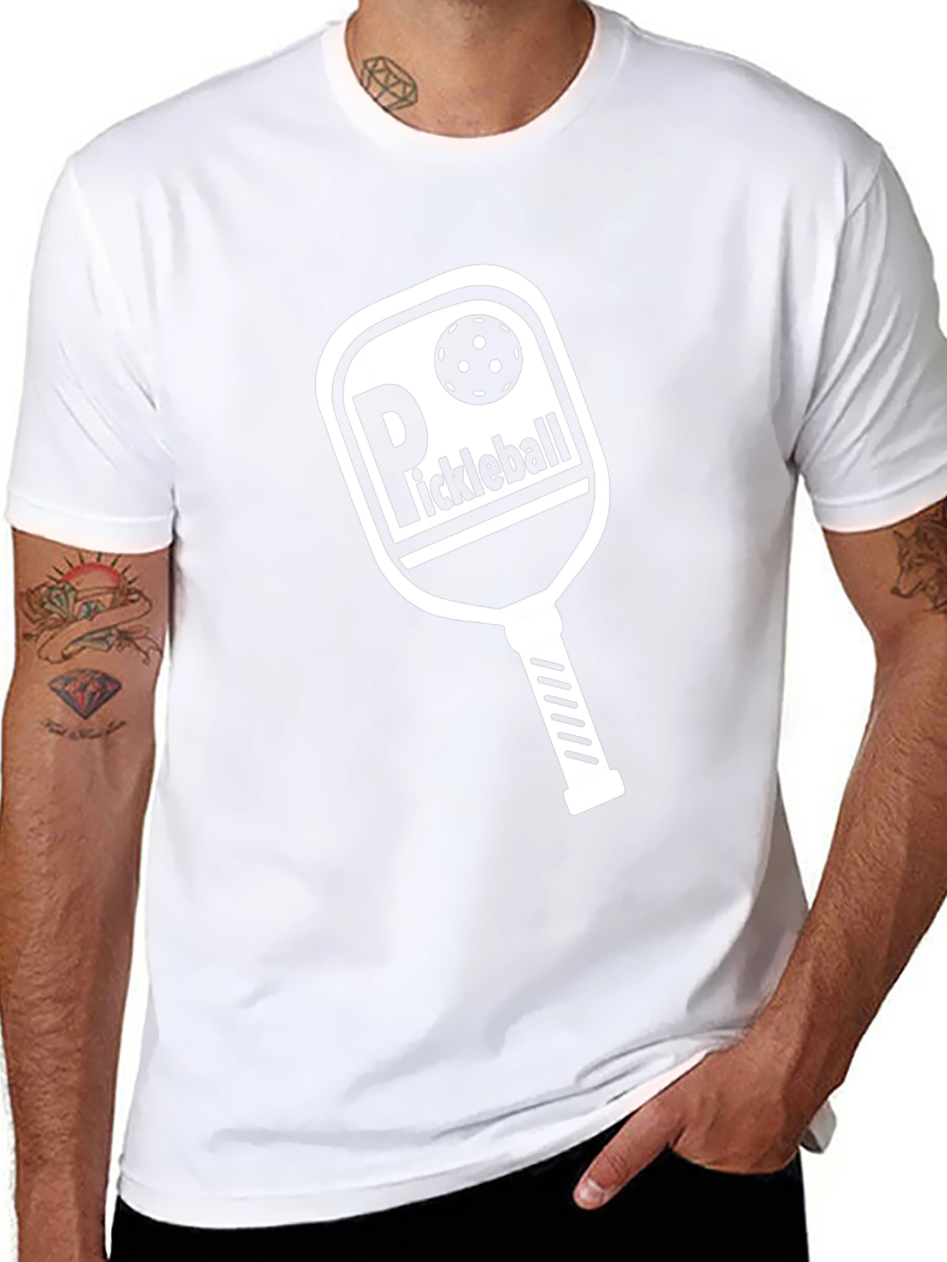 Pickleball Paddle Graphic Tee - Sporty Casual Wear