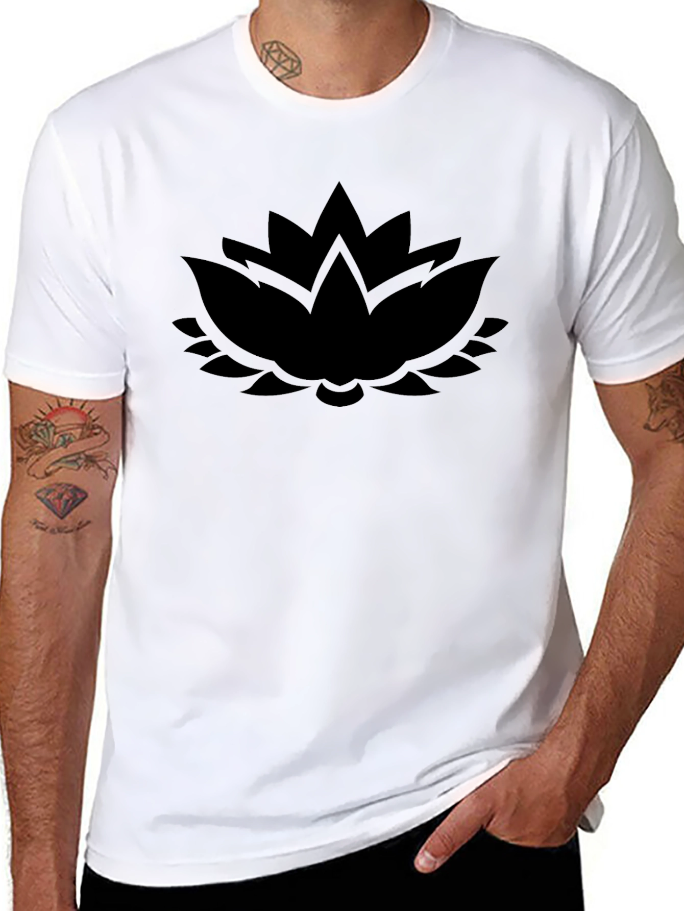 Lotus Flower Graphic Mens T-Shirt