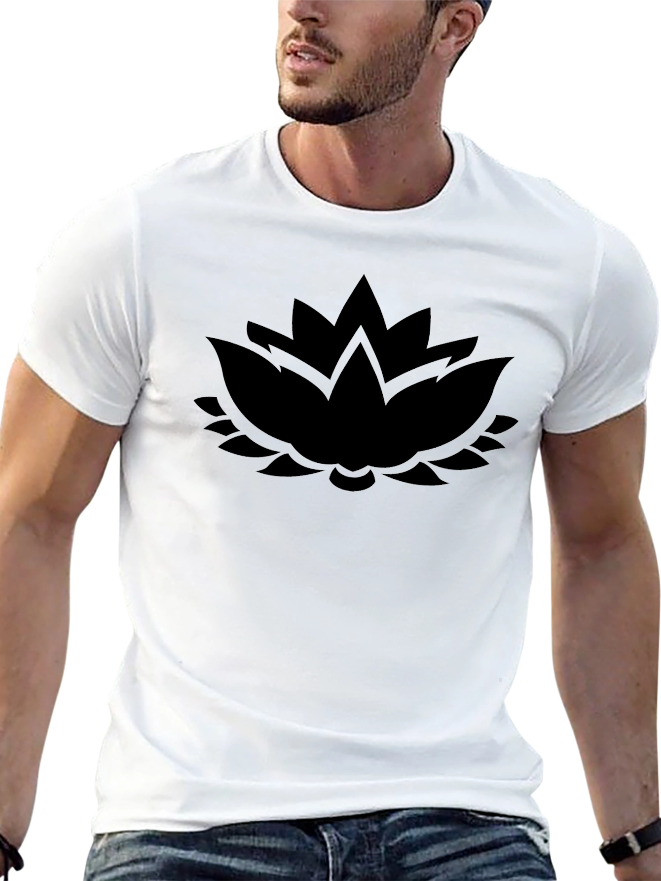 Lotus Flower Graphic Mens T-Shirt