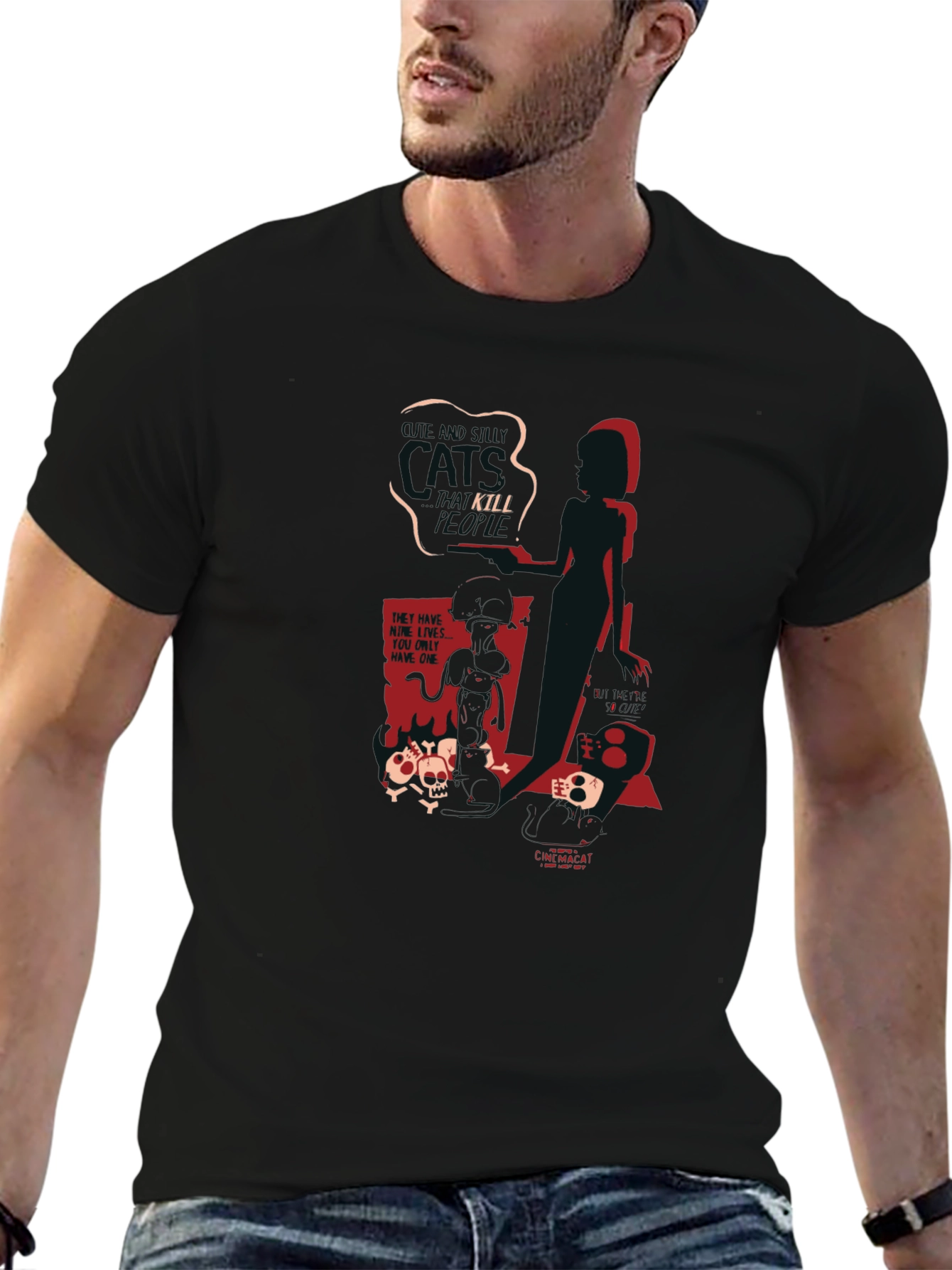 Killer Graphic T-Shirt - Mens Black Tee