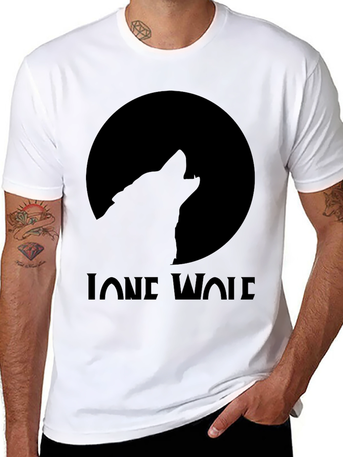 Lone Wolf Moon Graphic T-Shirt