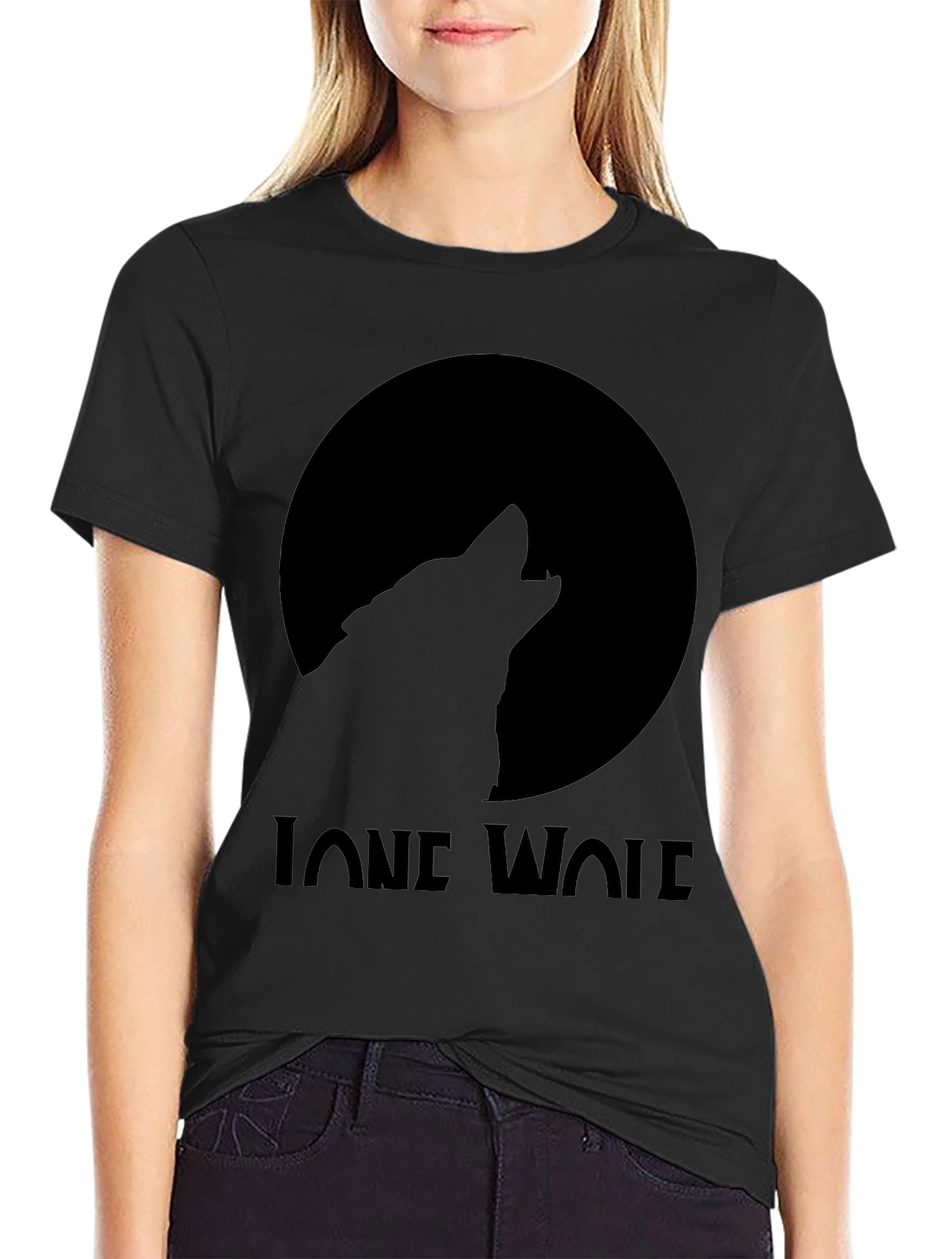 Lone Wolf Moon Graphic T-Shirt