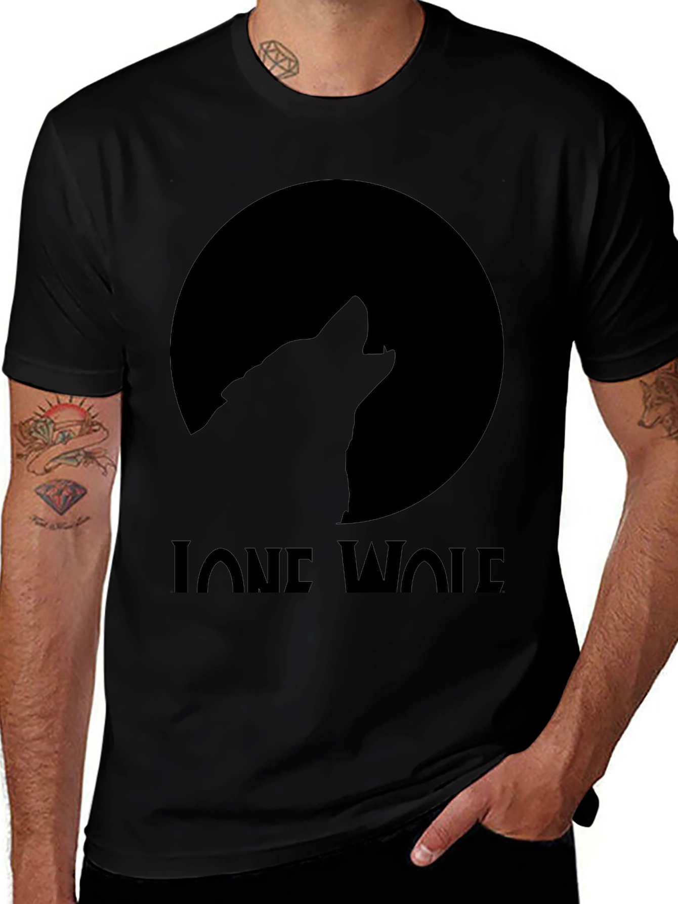 Lone Wolf Moon Graphic T-Shirt