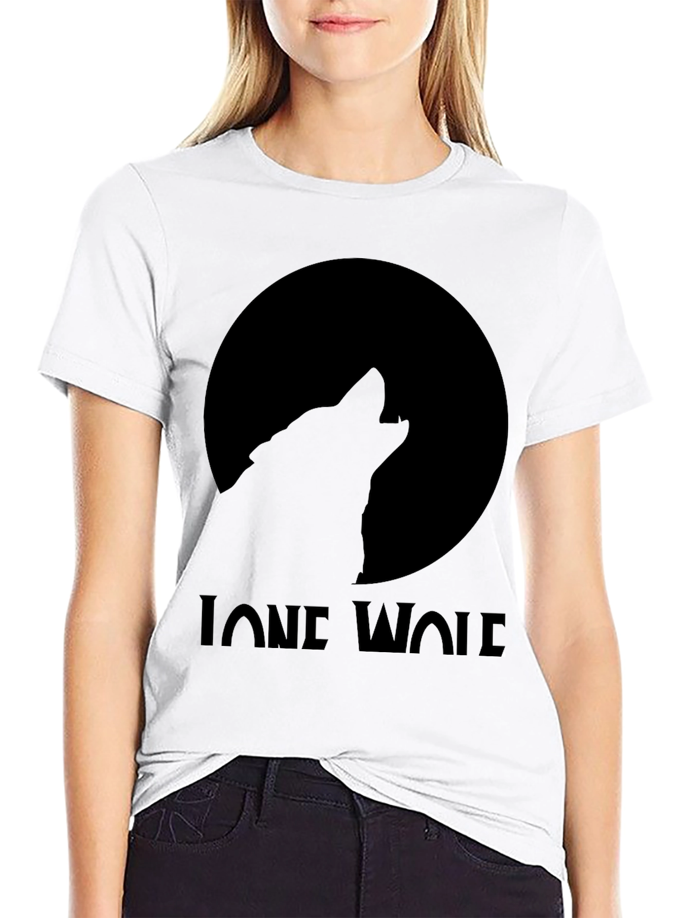Lone Wolf Moon Graphic T-Shirt