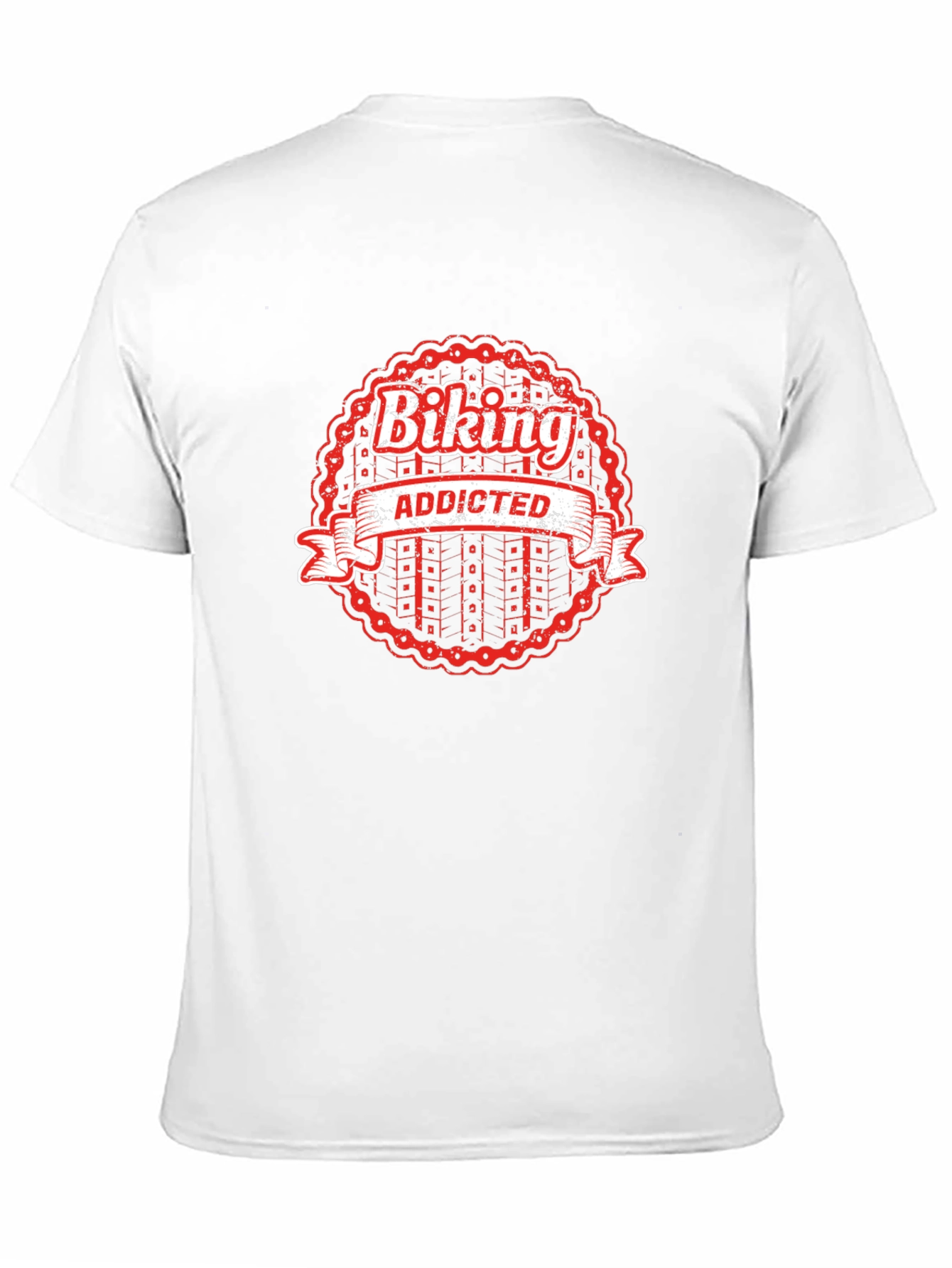 Biking Addicted Graphic Tee - Black