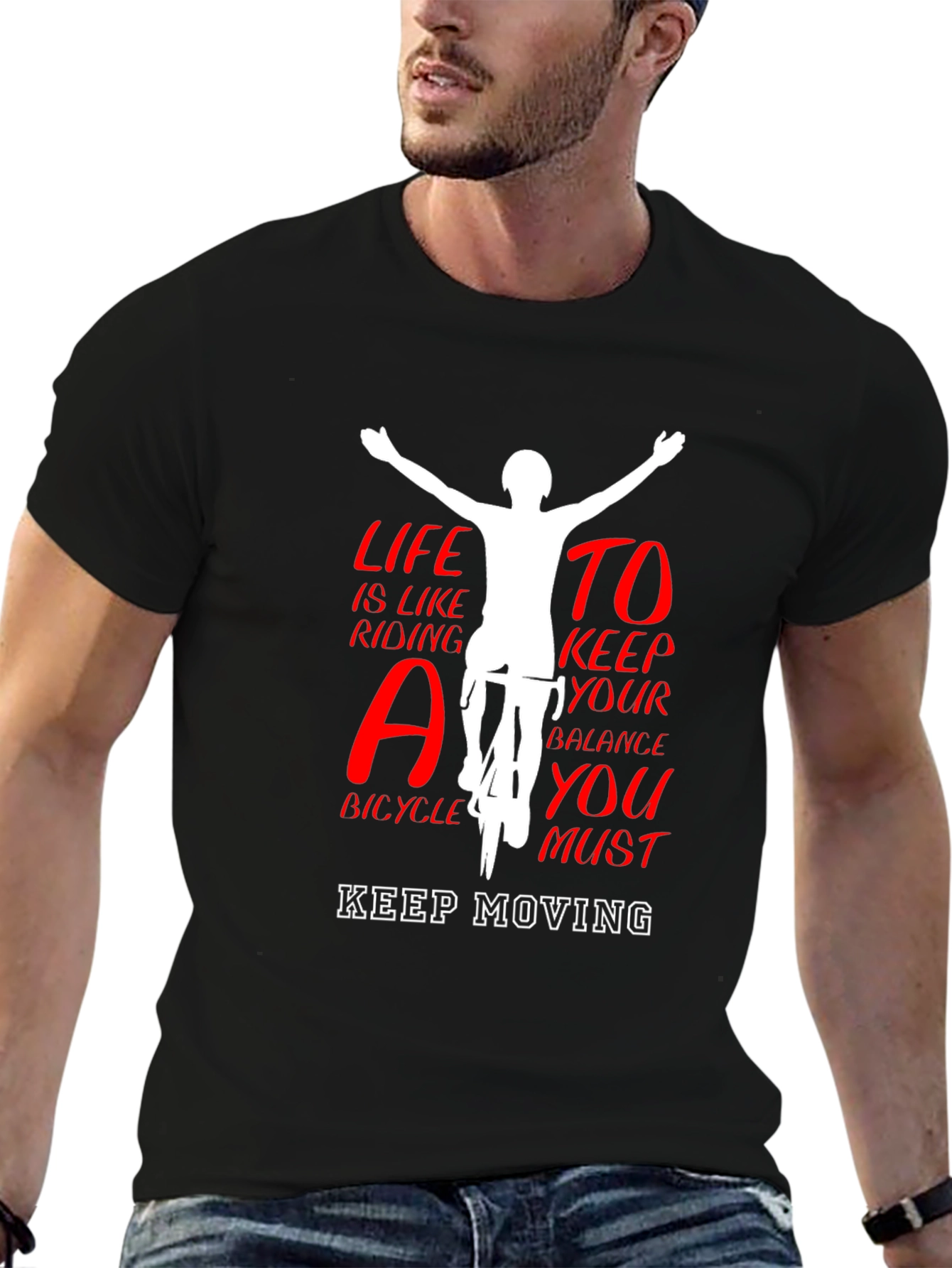 Life Like Riding Bicycle Tee - Keep Moving T-Shirt