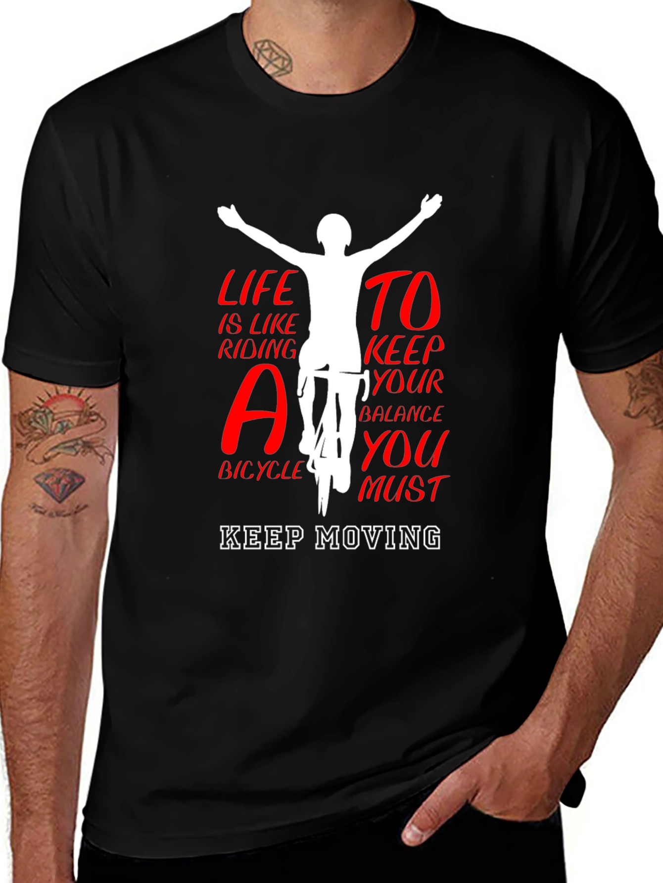 Life Like Riding Bicycle Tee - Keep Moving T-Shirt