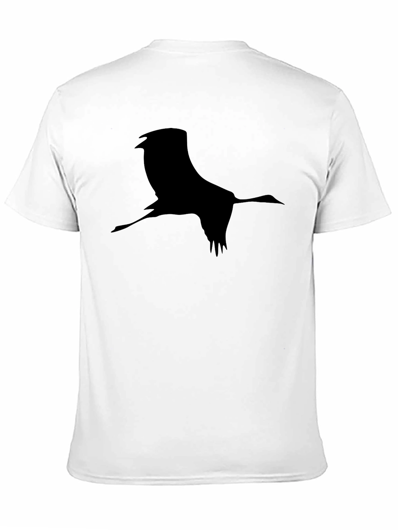 Crane Silhouette Black T-Shirt