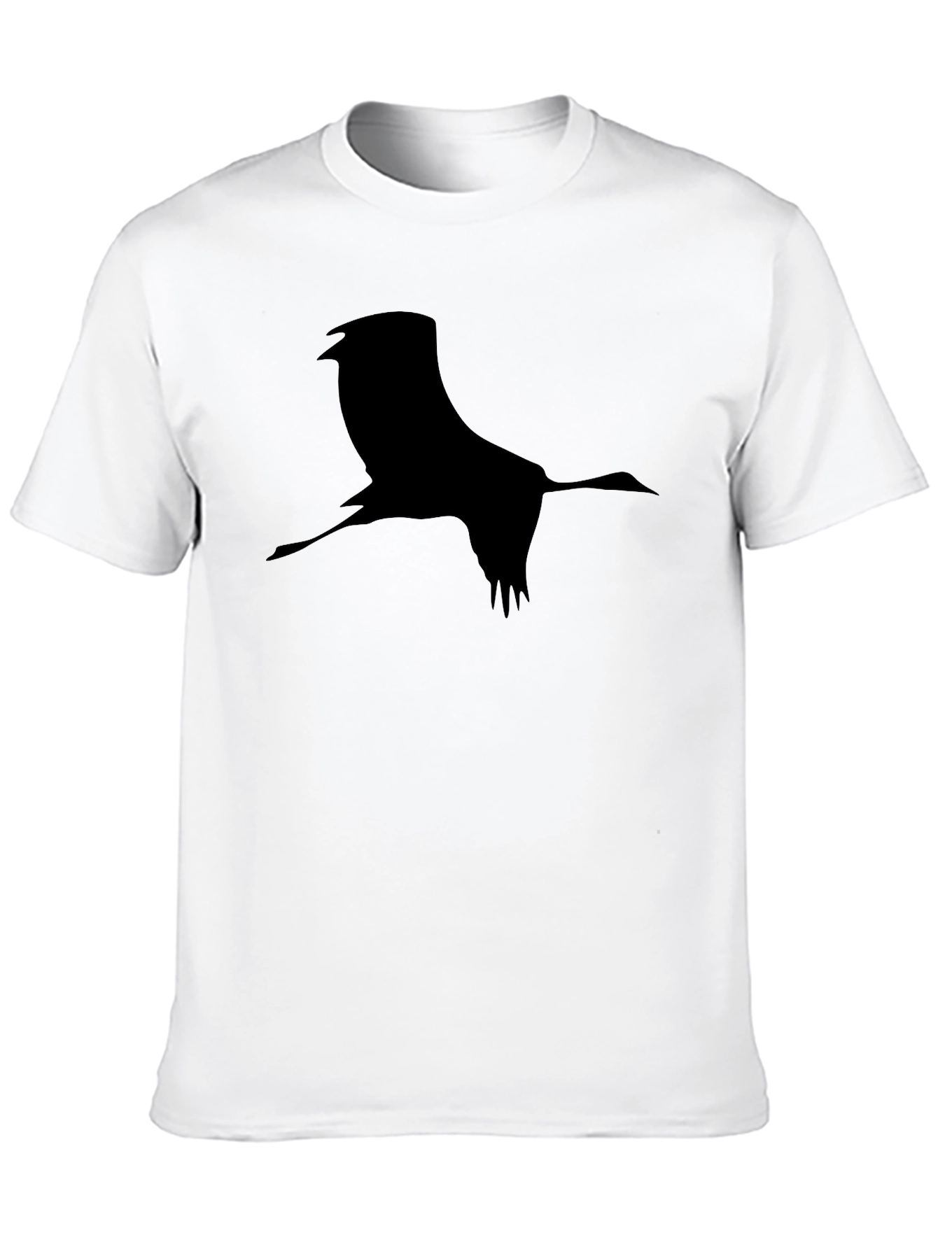 Crane Silhouette Black T-Shirt