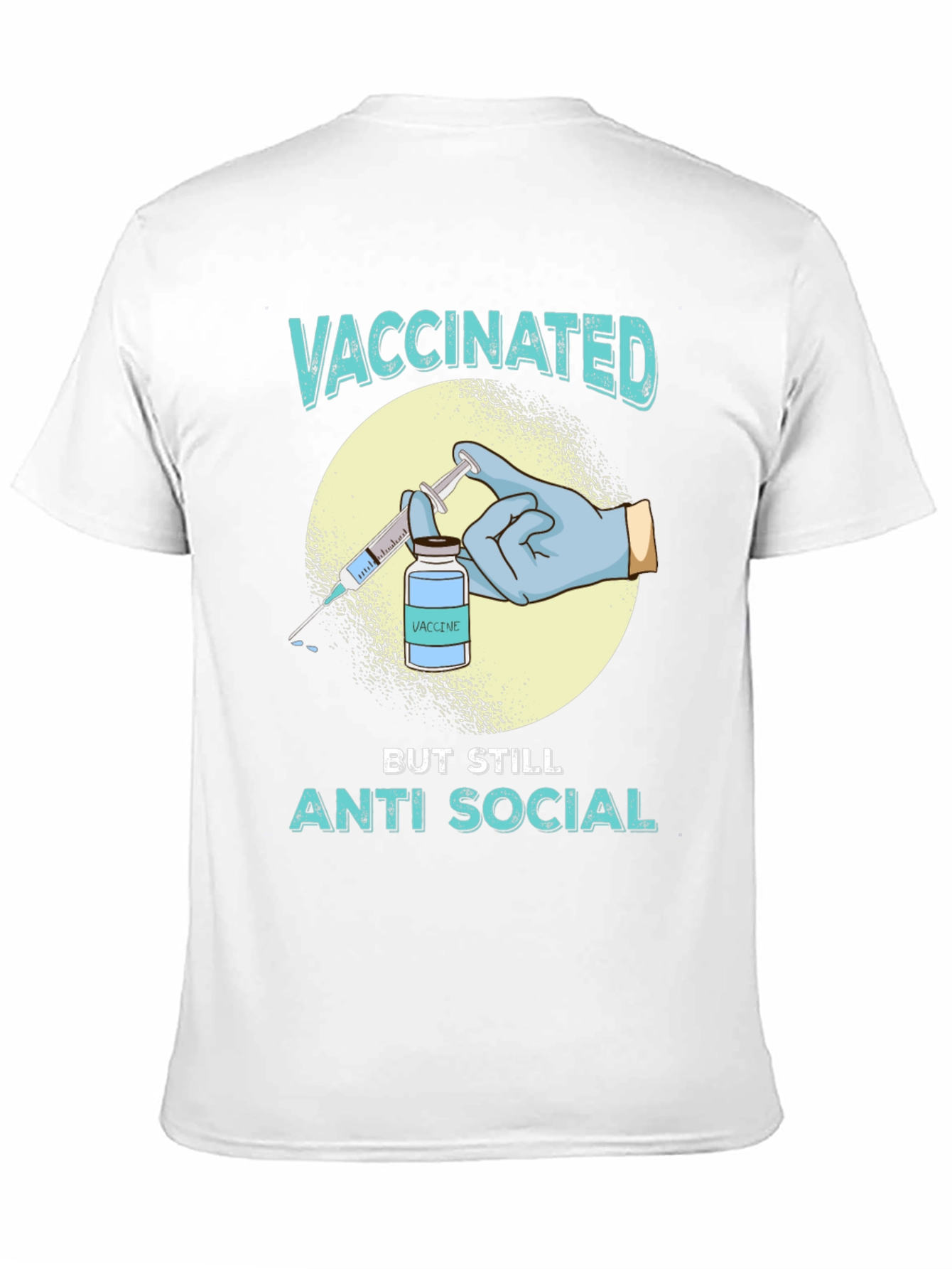 Vaccinated Anti Social T-Shirt - Black Cotton Tee