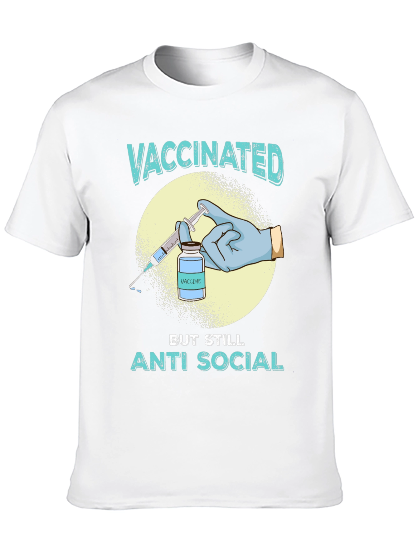 Vaccinated Anti Social T-Shirt - Black Cotton Tee