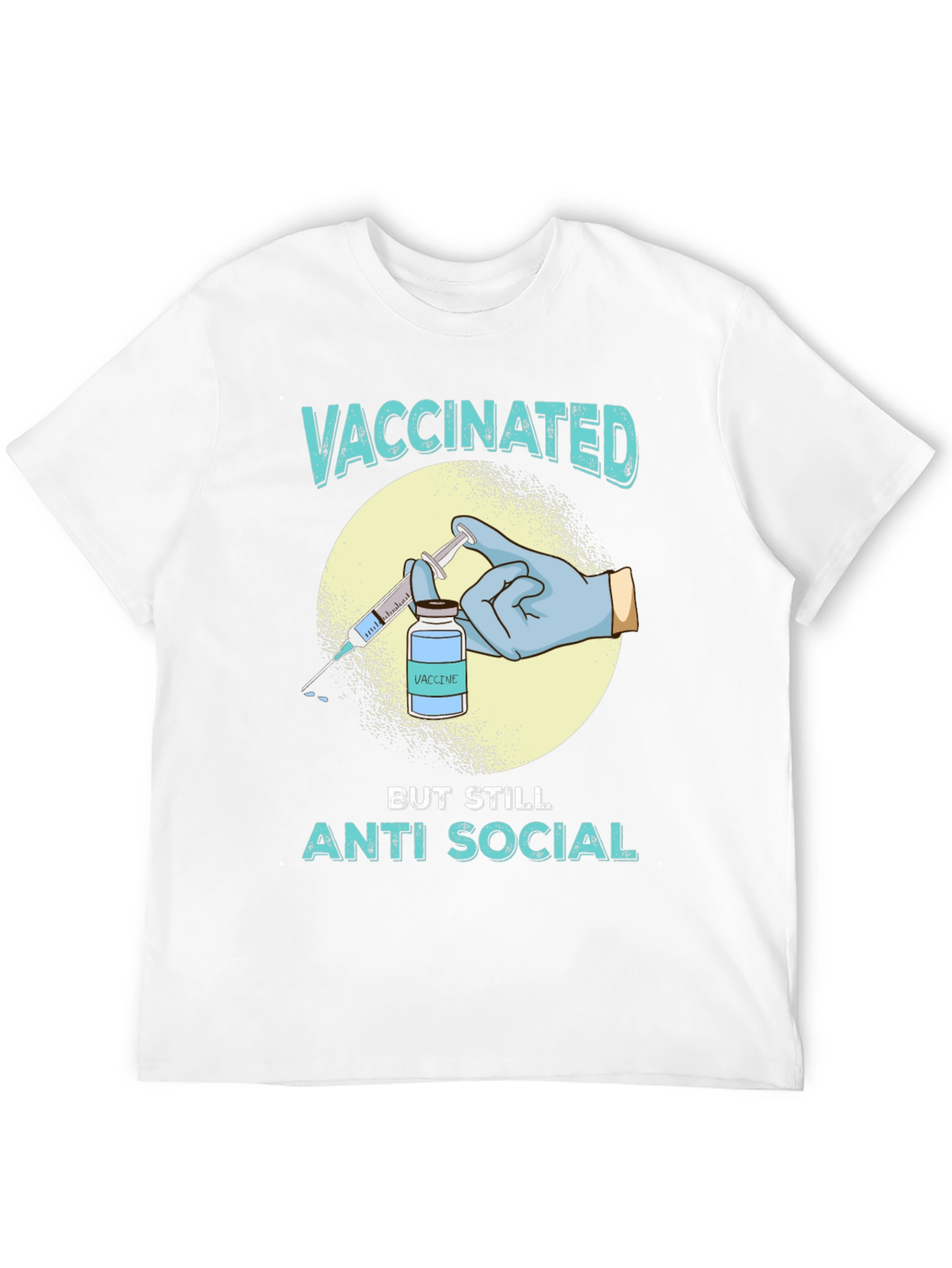Vaccinated Anti Social T-Shirt - Black Cotton Tee