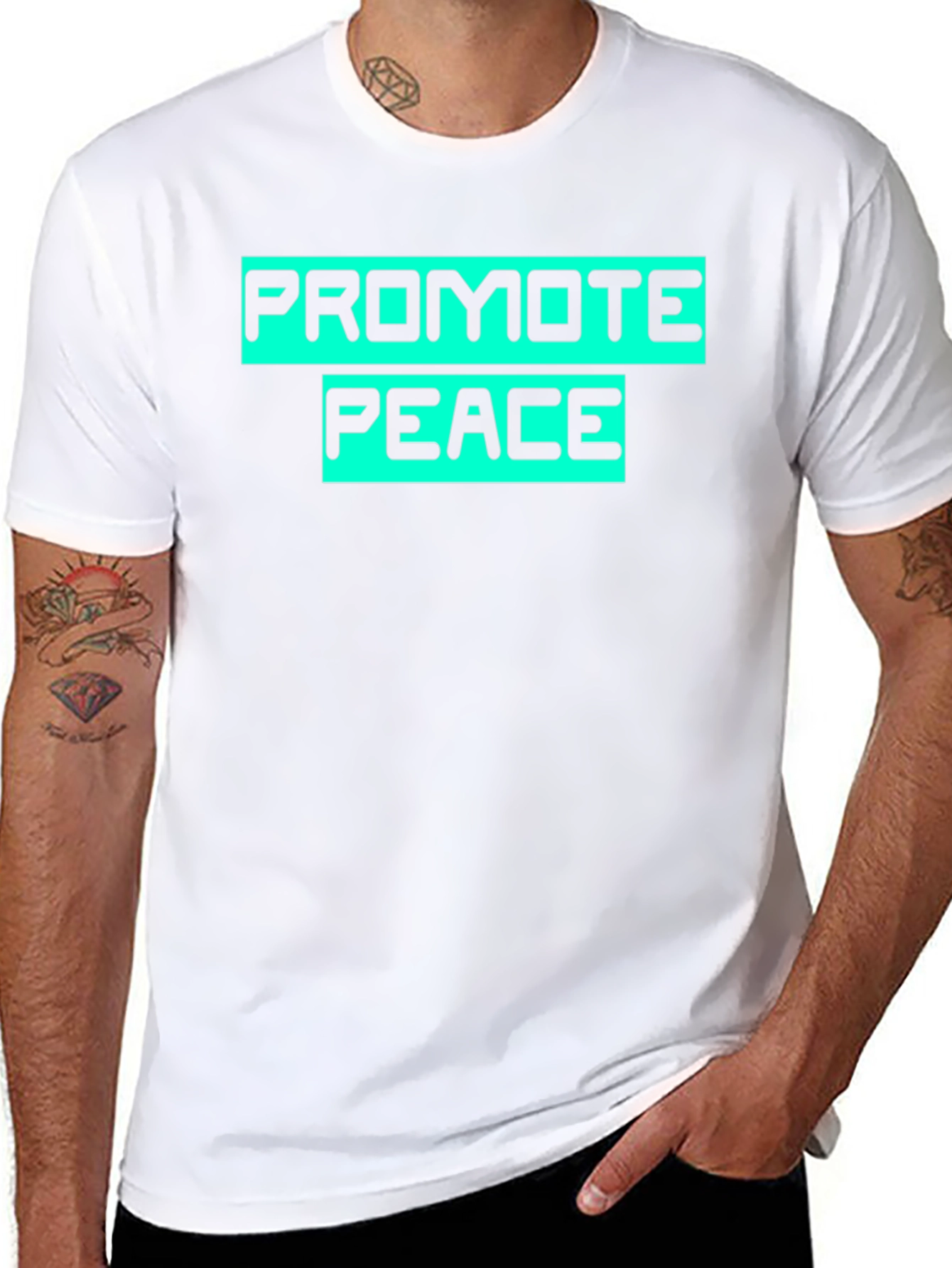 Promote Peace Graphic T-Shirt - Black
