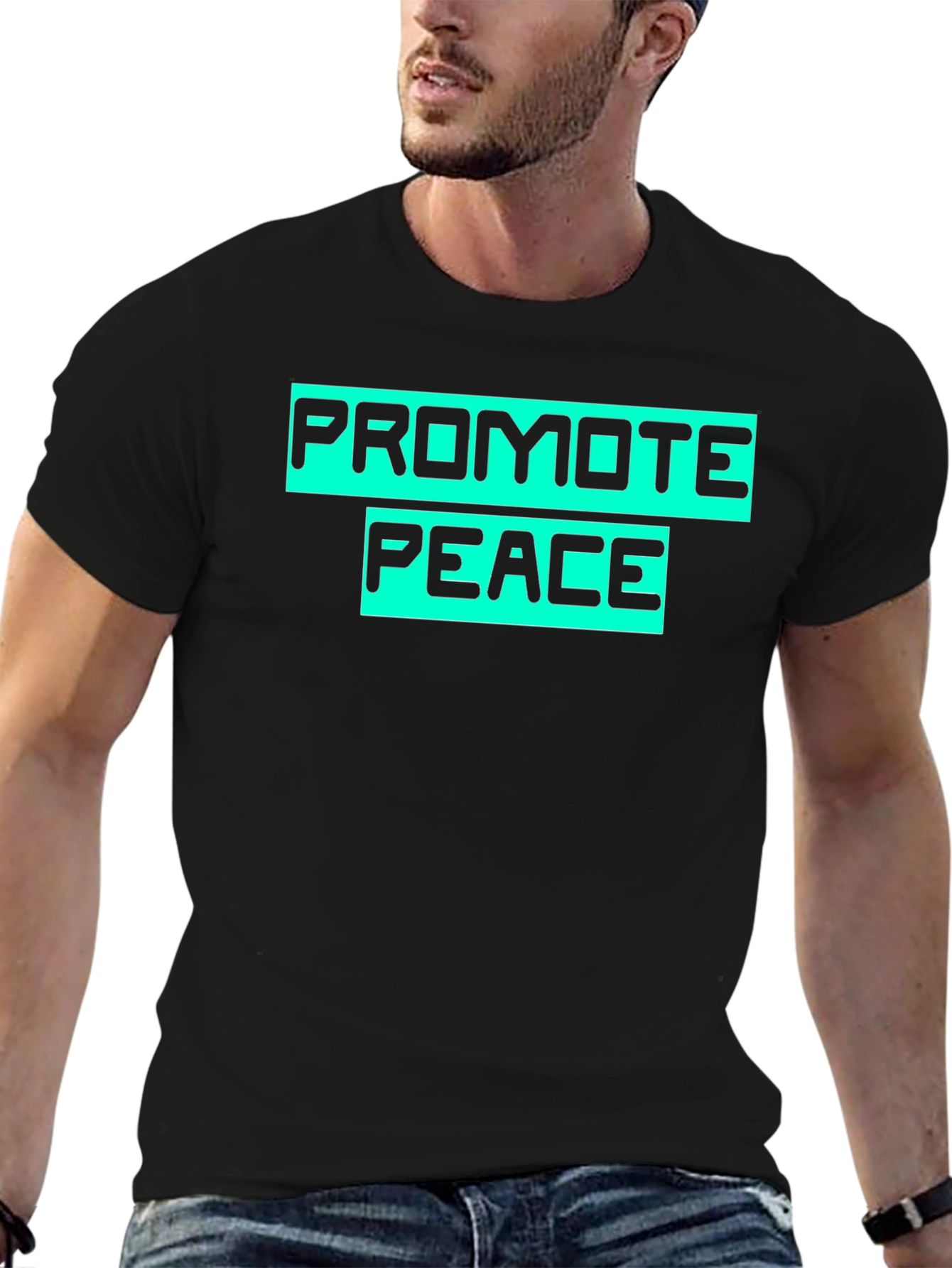 Promote Peace Graphic T-Shirt - Black