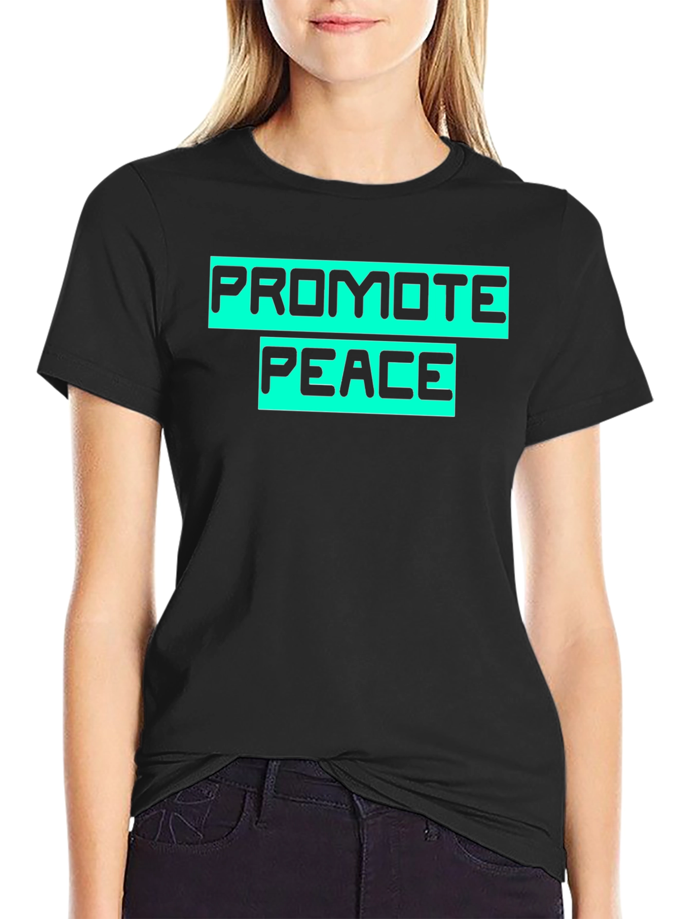 Promote Peace Graphic T-Shirt - Black