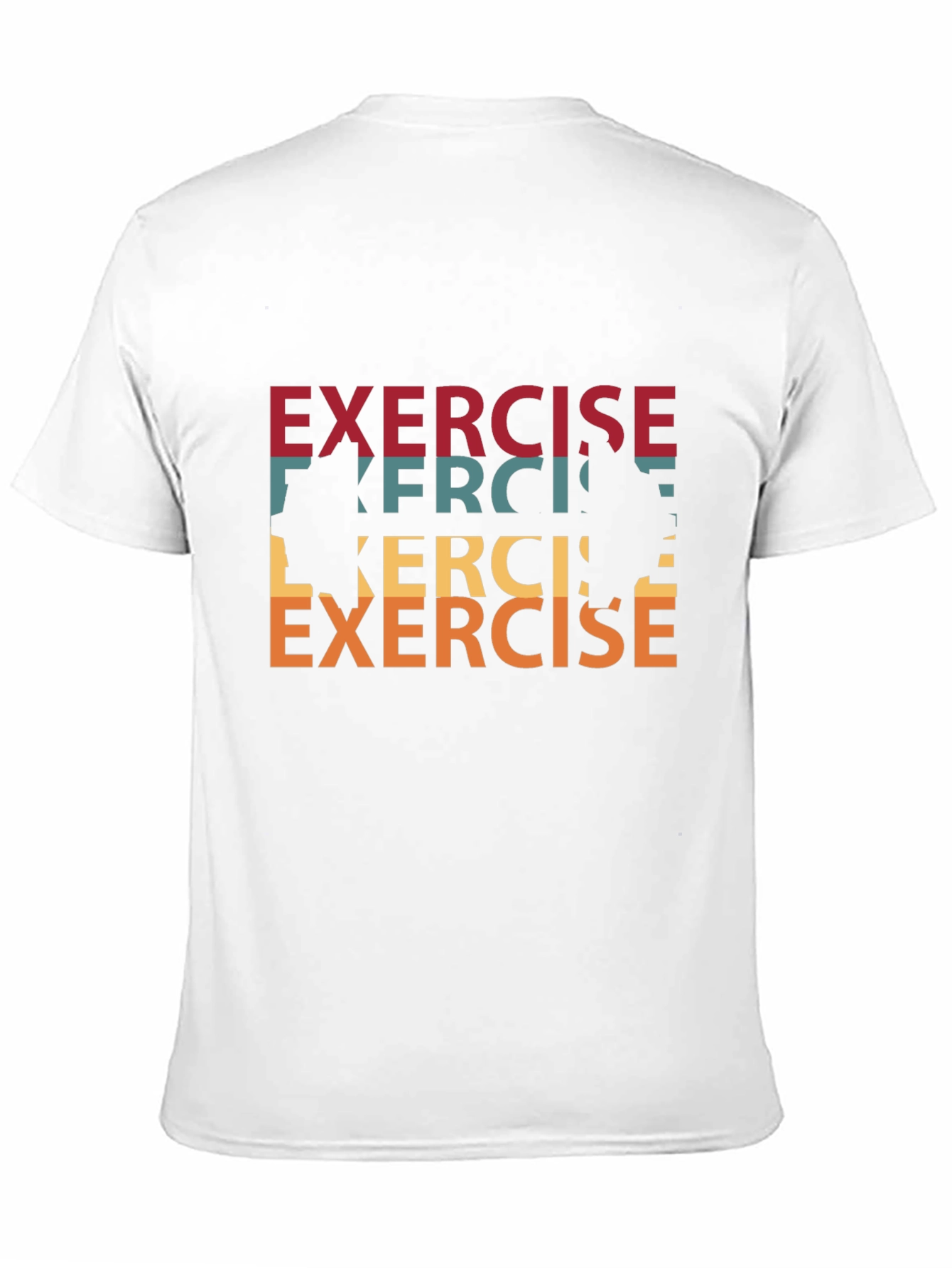 Retro Exercise Graphic Tee - Black Cotton T-Shirt