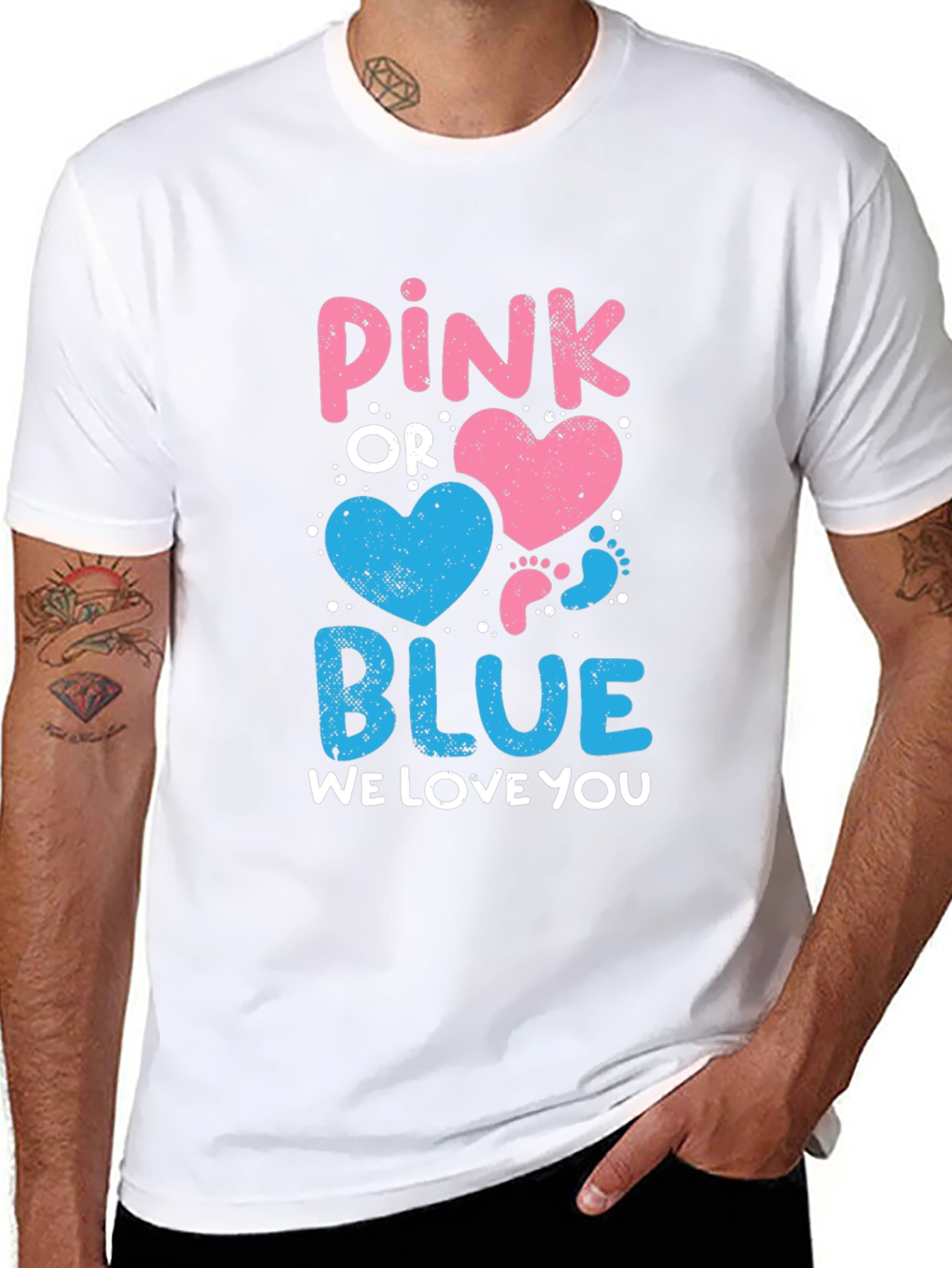 Pink or Blue Baby Gender Reveal T-Shirt