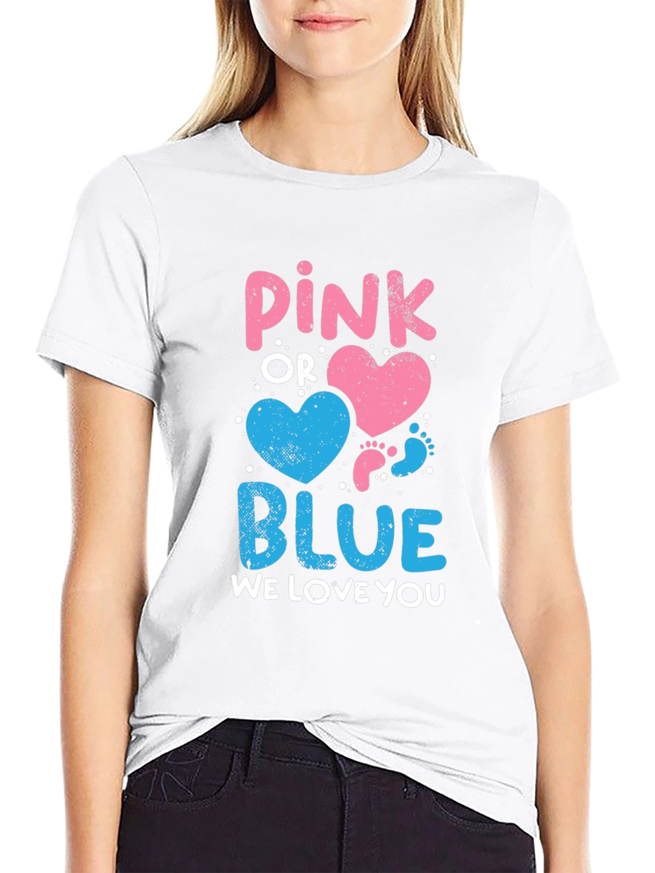 Pink or Blue Baby Gender Reveal T-Shirt