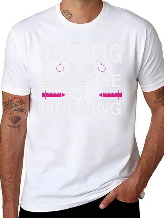 Caring is the Essence of Nursing Black T-Shirt