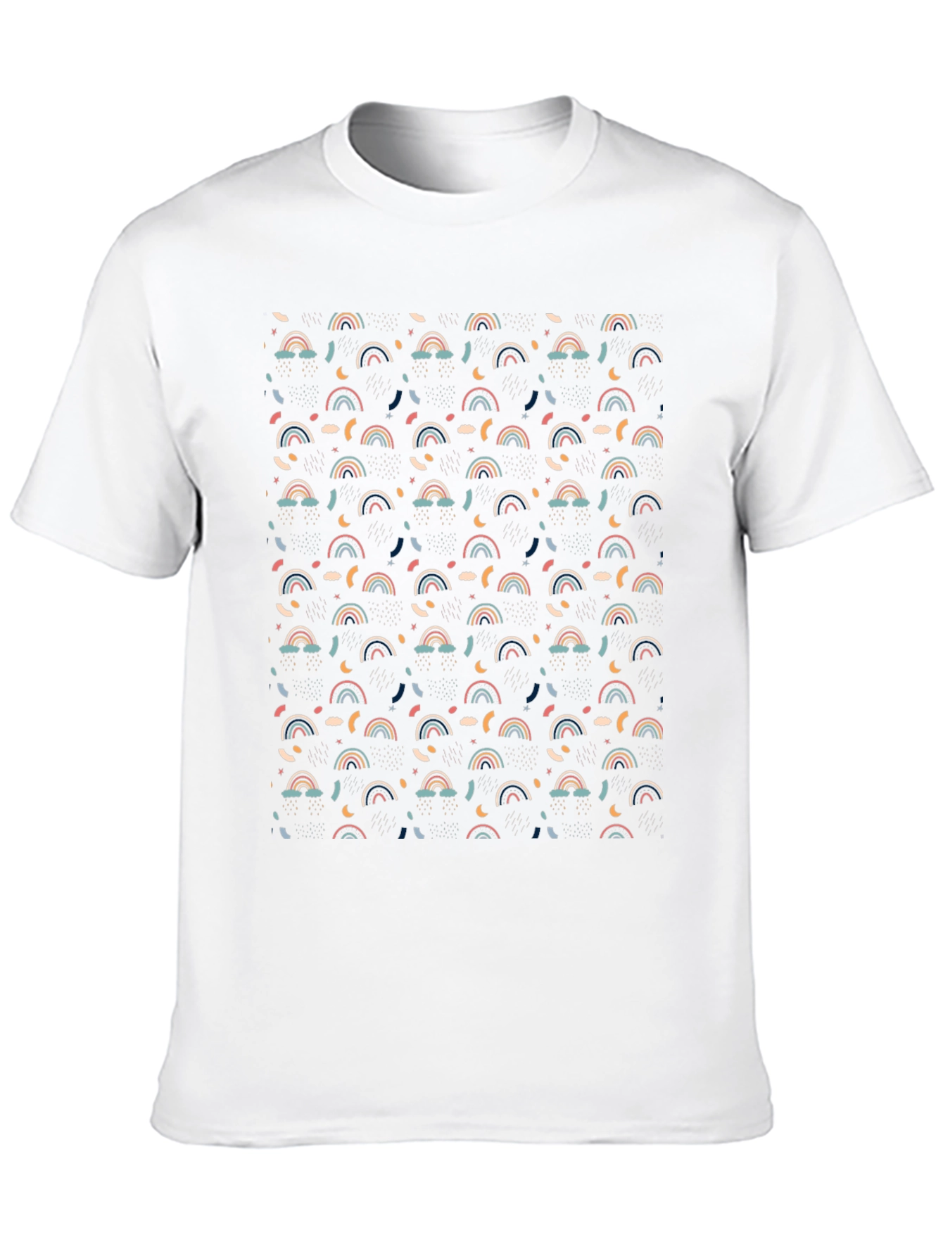 Rainbow Pattern Black T-Shirt